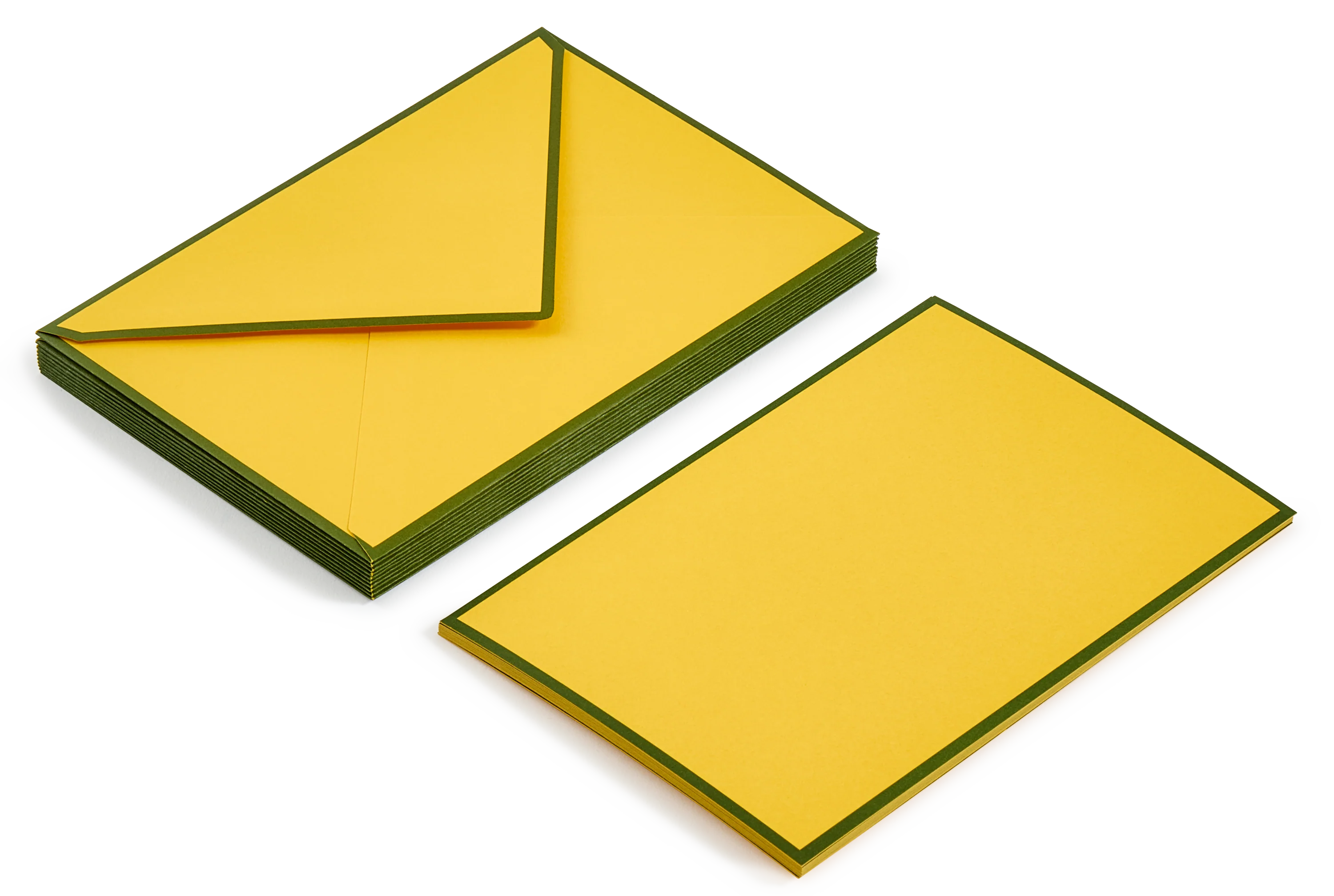10 Cards & Envelopes - Letter Writing Set Yellow/Green