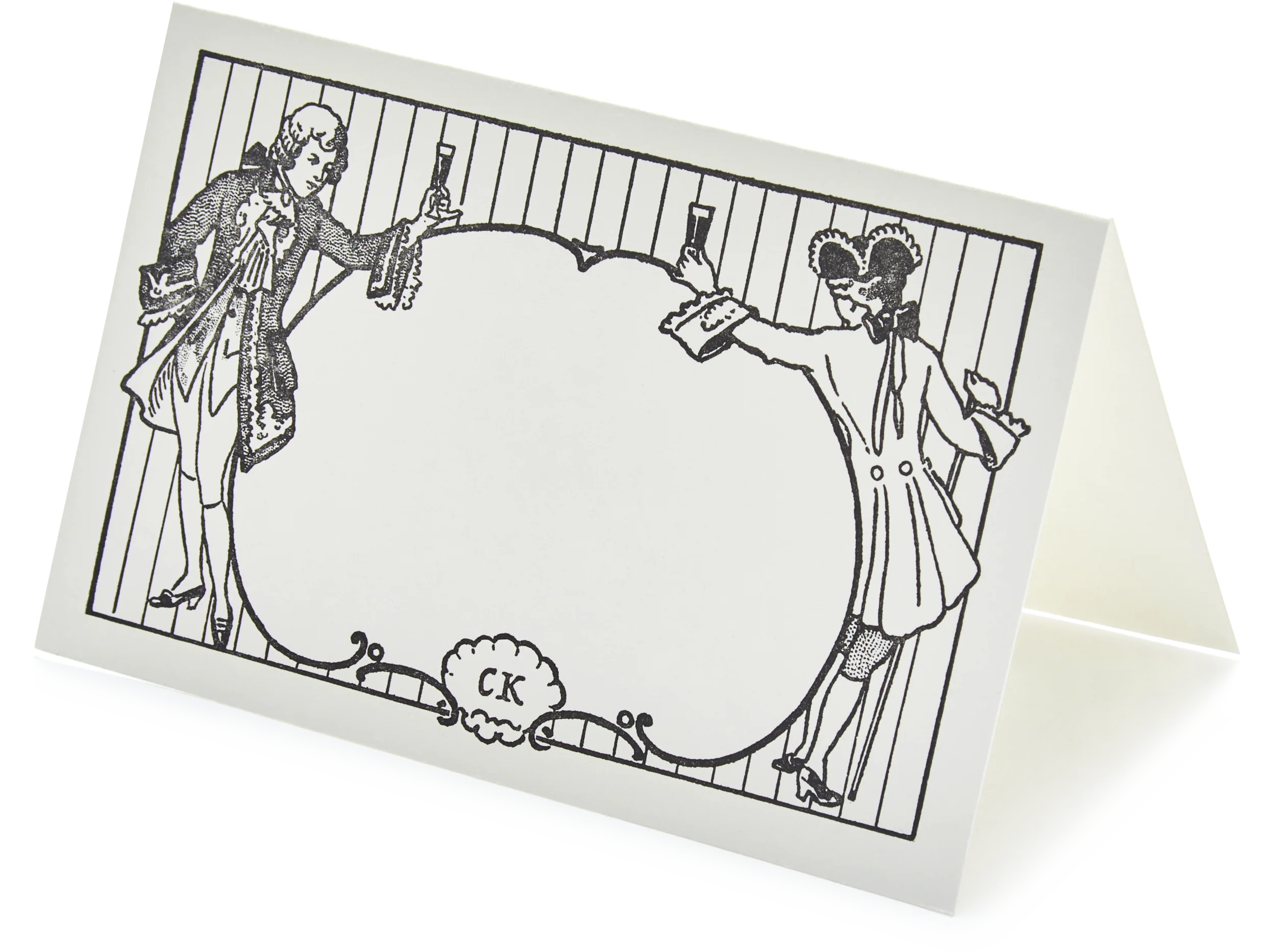 18th Century Gentlemen Letterpress Place Cards, Pack of 10