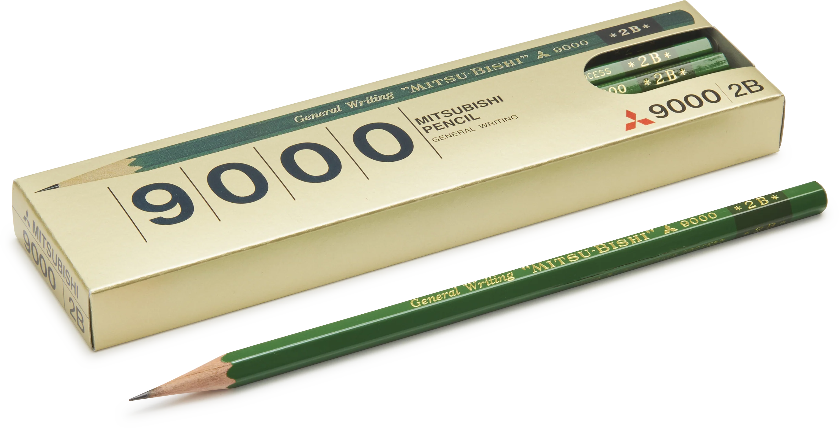 2B Mitsubishi 9000 Pencils, box of 12