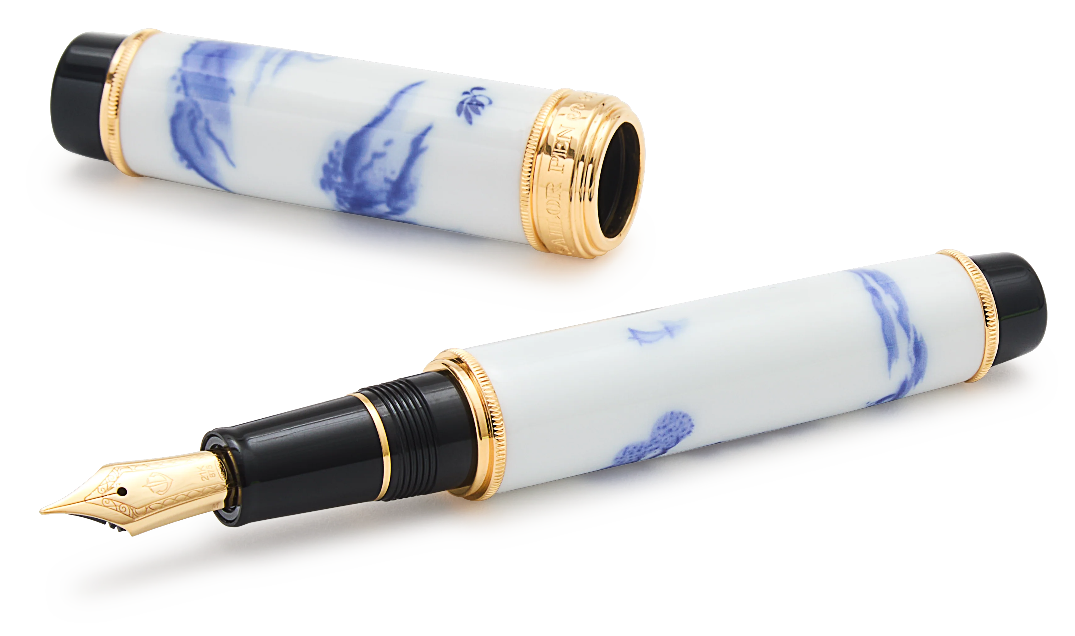 Arita Yaki "Somesansui" Sailor Fountain Pen