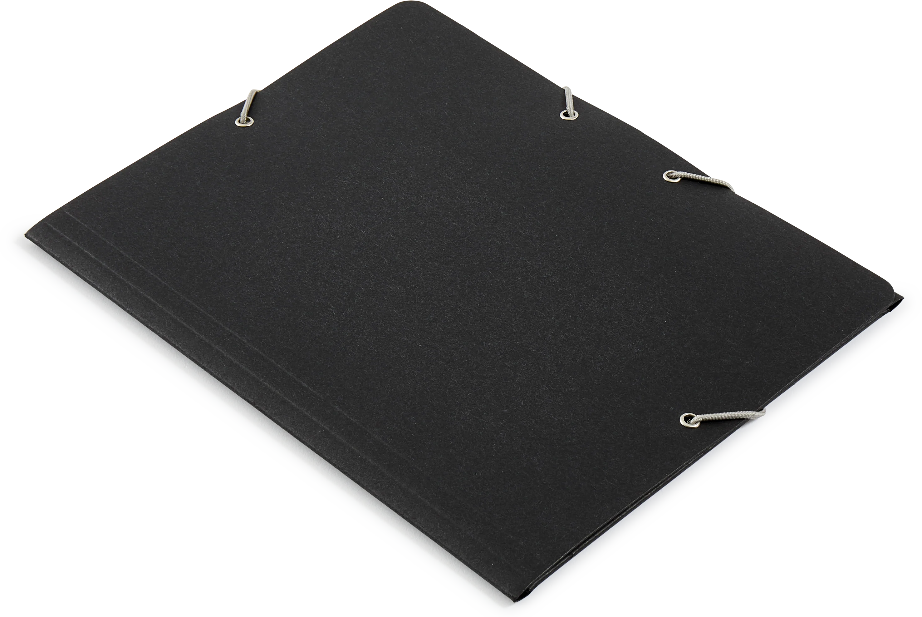 Charcoal black "Chemise" portfolio folder with grey elastic