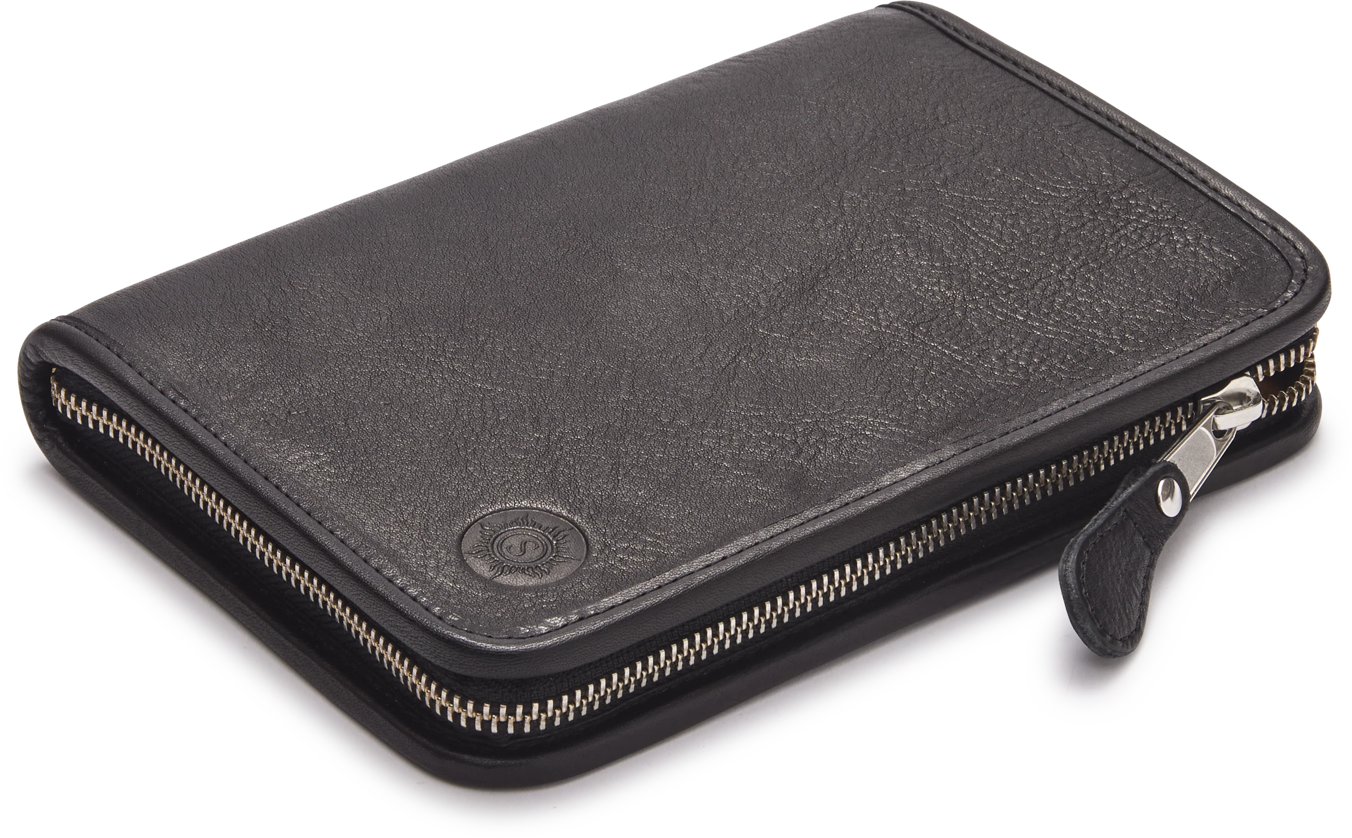 Black Large Leather Pencil Case