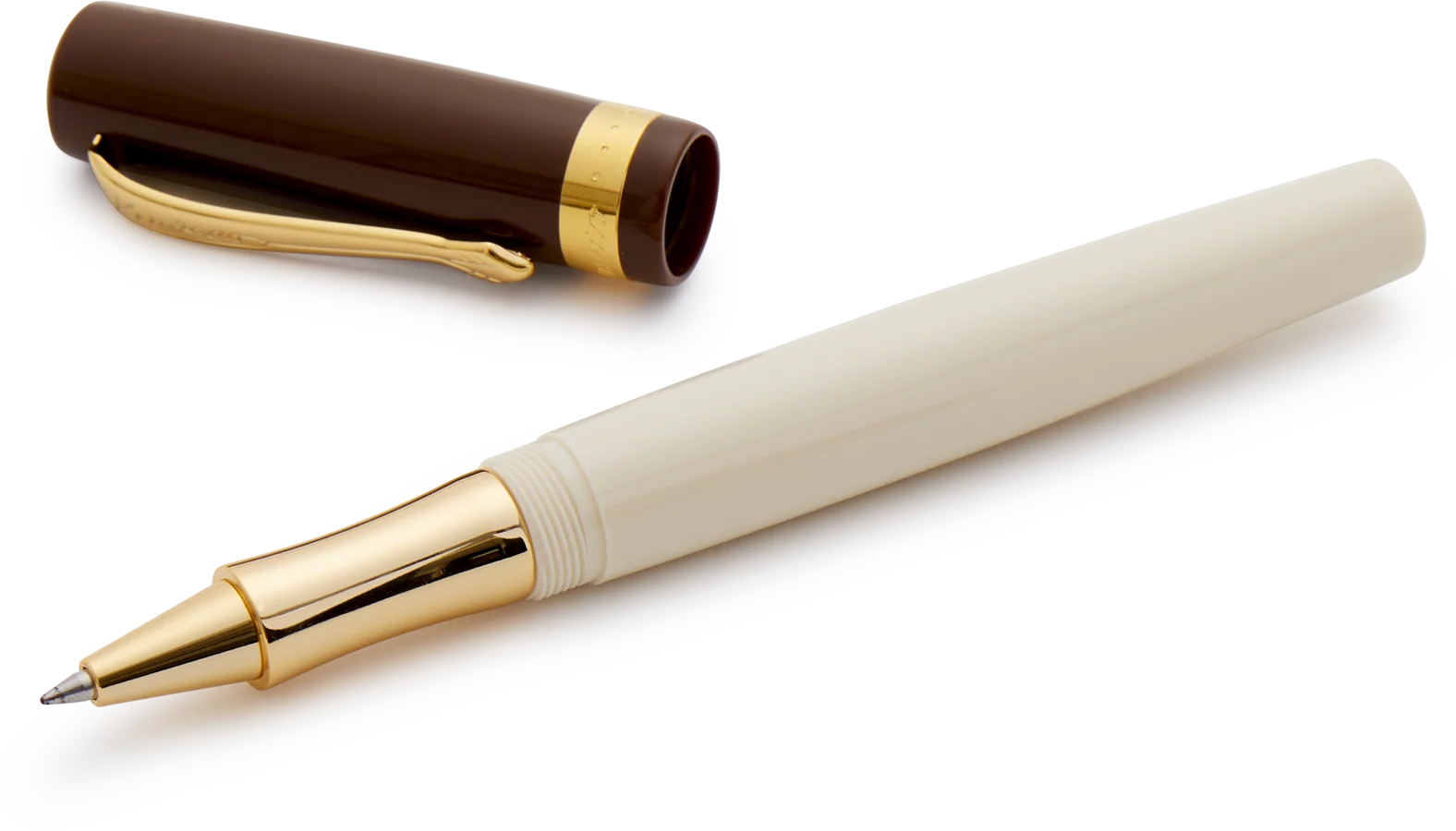 Brown and Ivory Kaweco Student 20s Retro Rollerball Pen