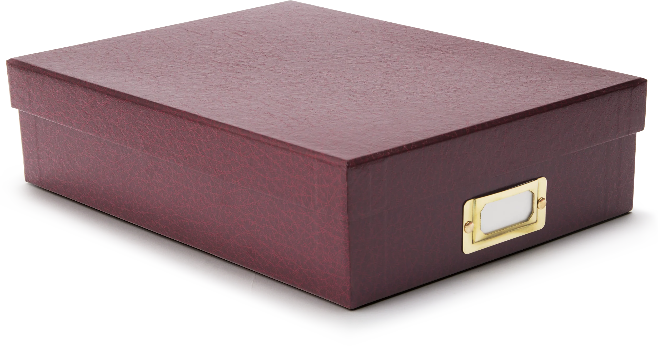 Burgundy Leatherette Archival Box