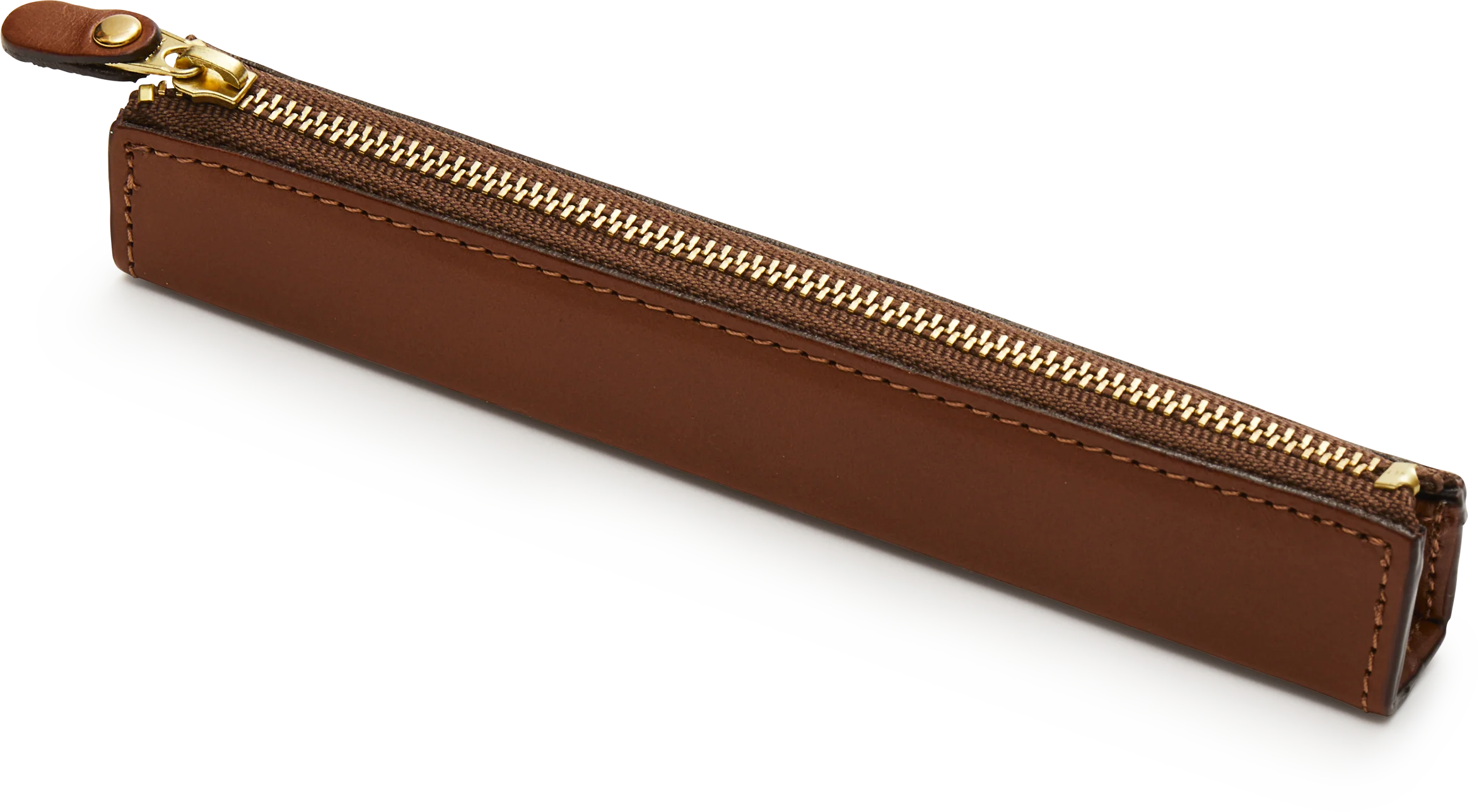 Camel Leather Slim Pen Case