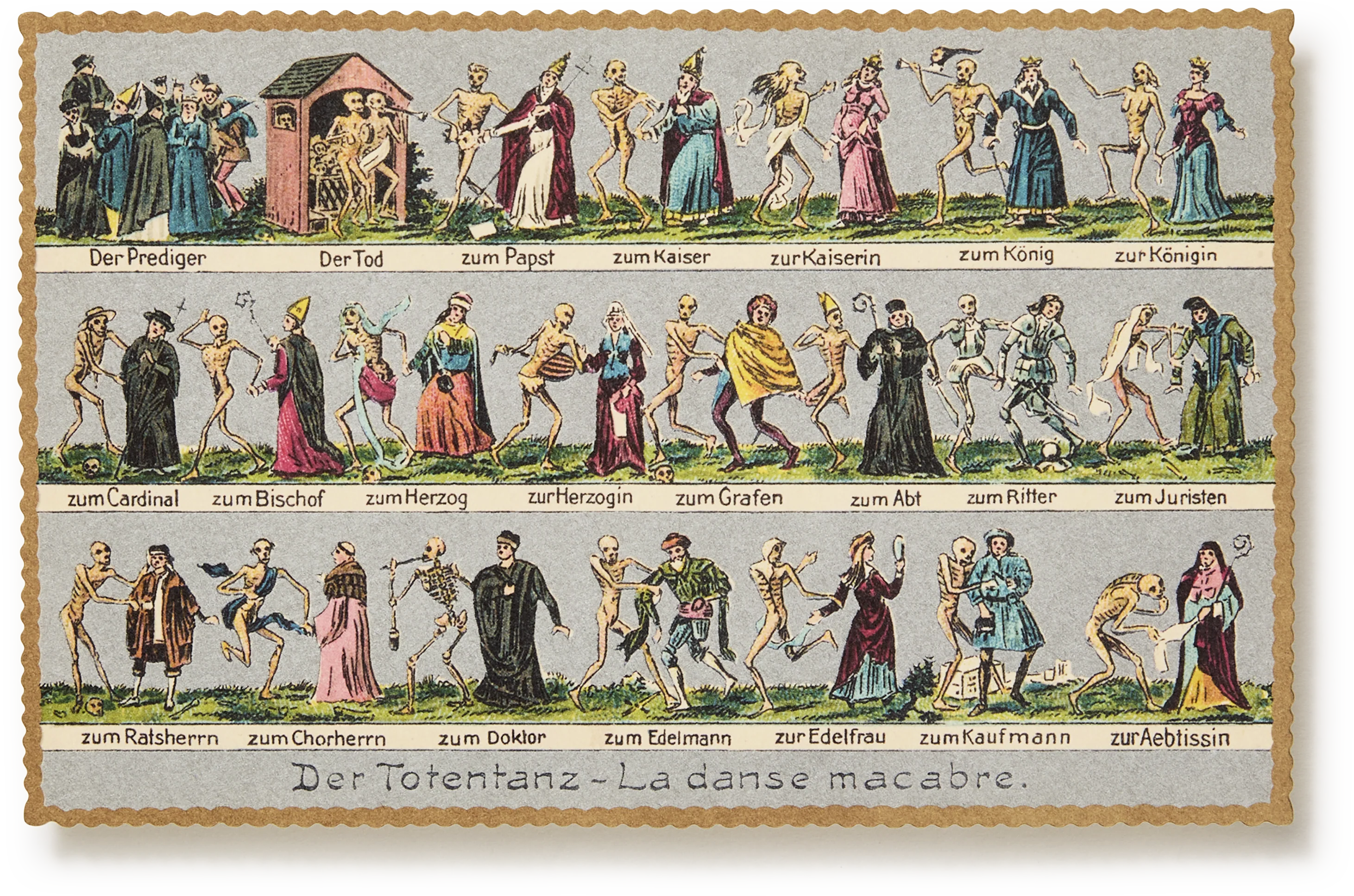 Choosing Keeping Nostalgic Postcards, La Danse Macabre
