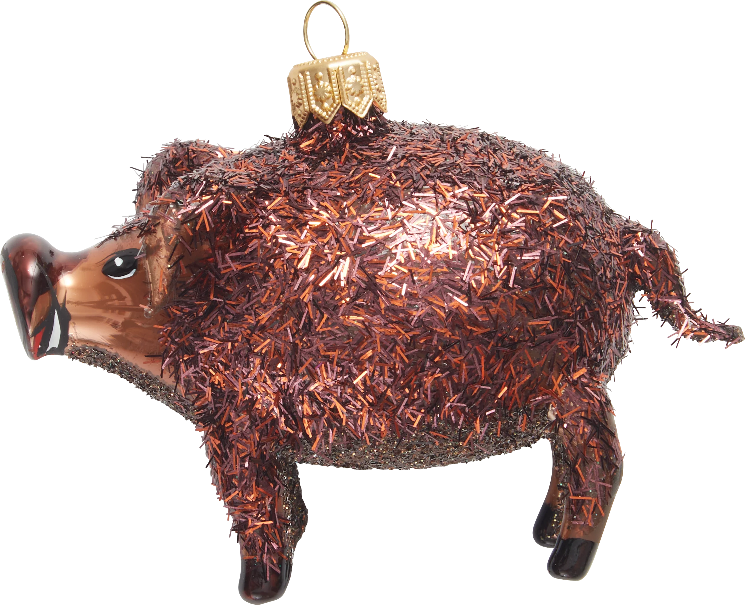 Wild Boar Glass Ornament