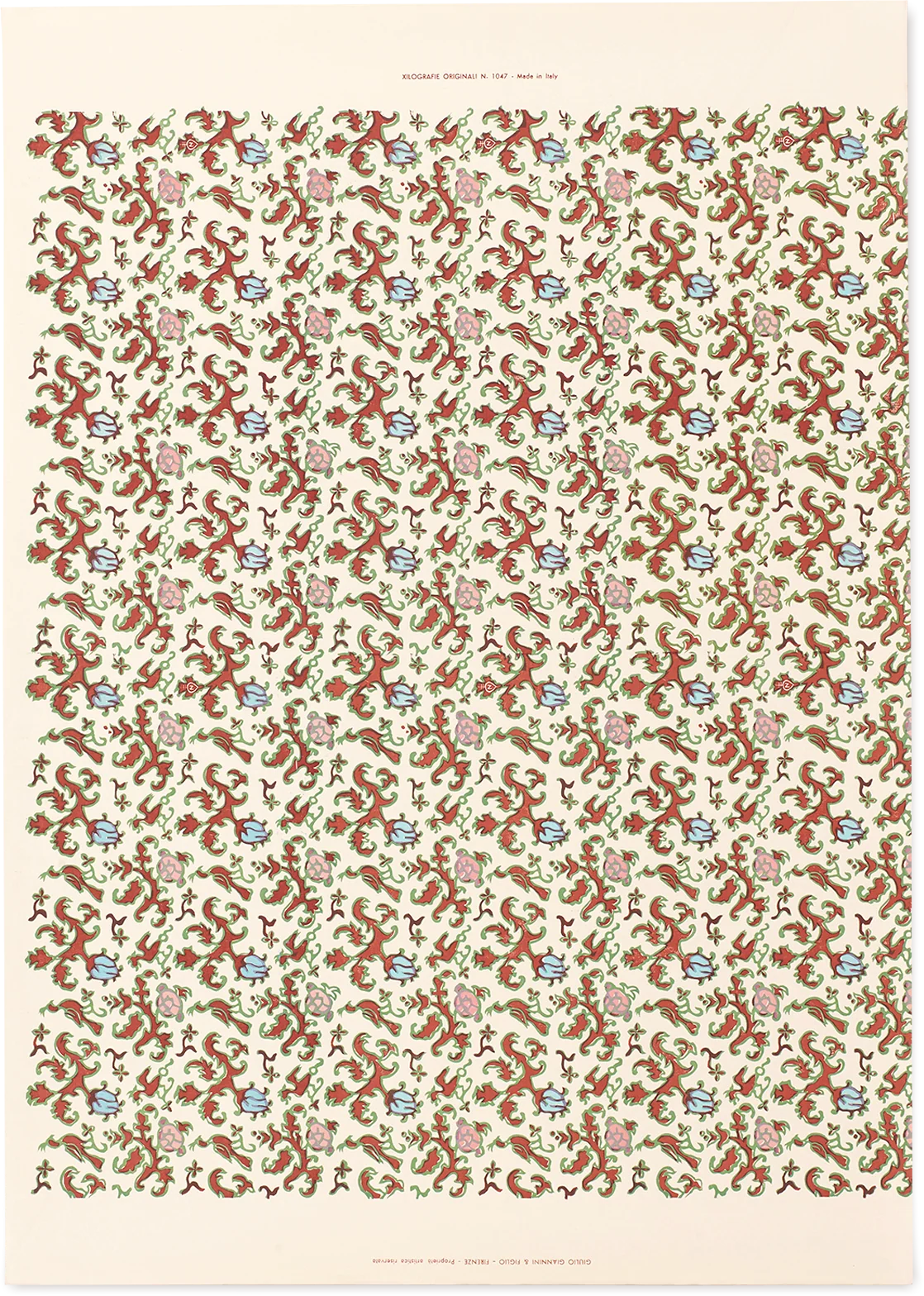 Italian Woodblock Paper Sheet, Florence