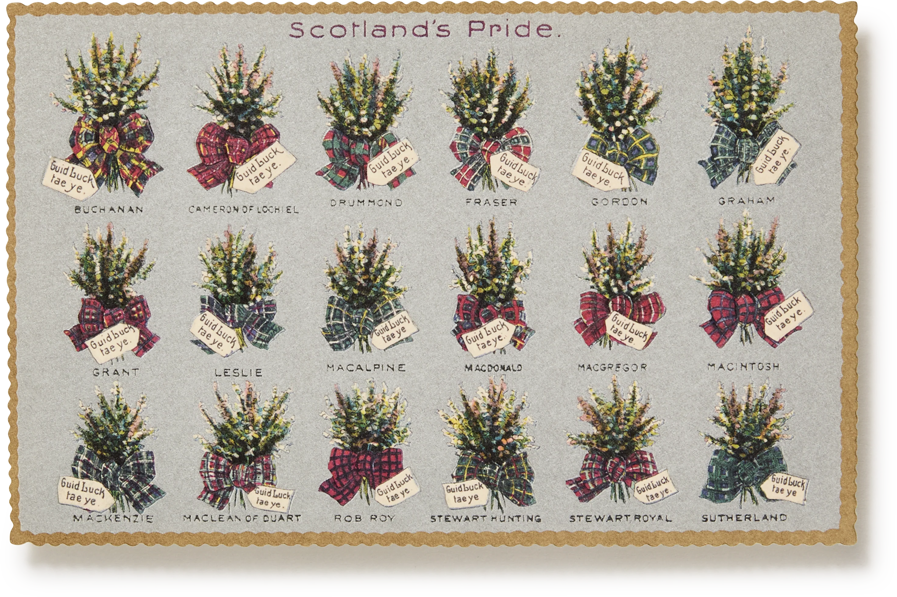 Embossed Nostalgic Postcards, Scotland's Pride