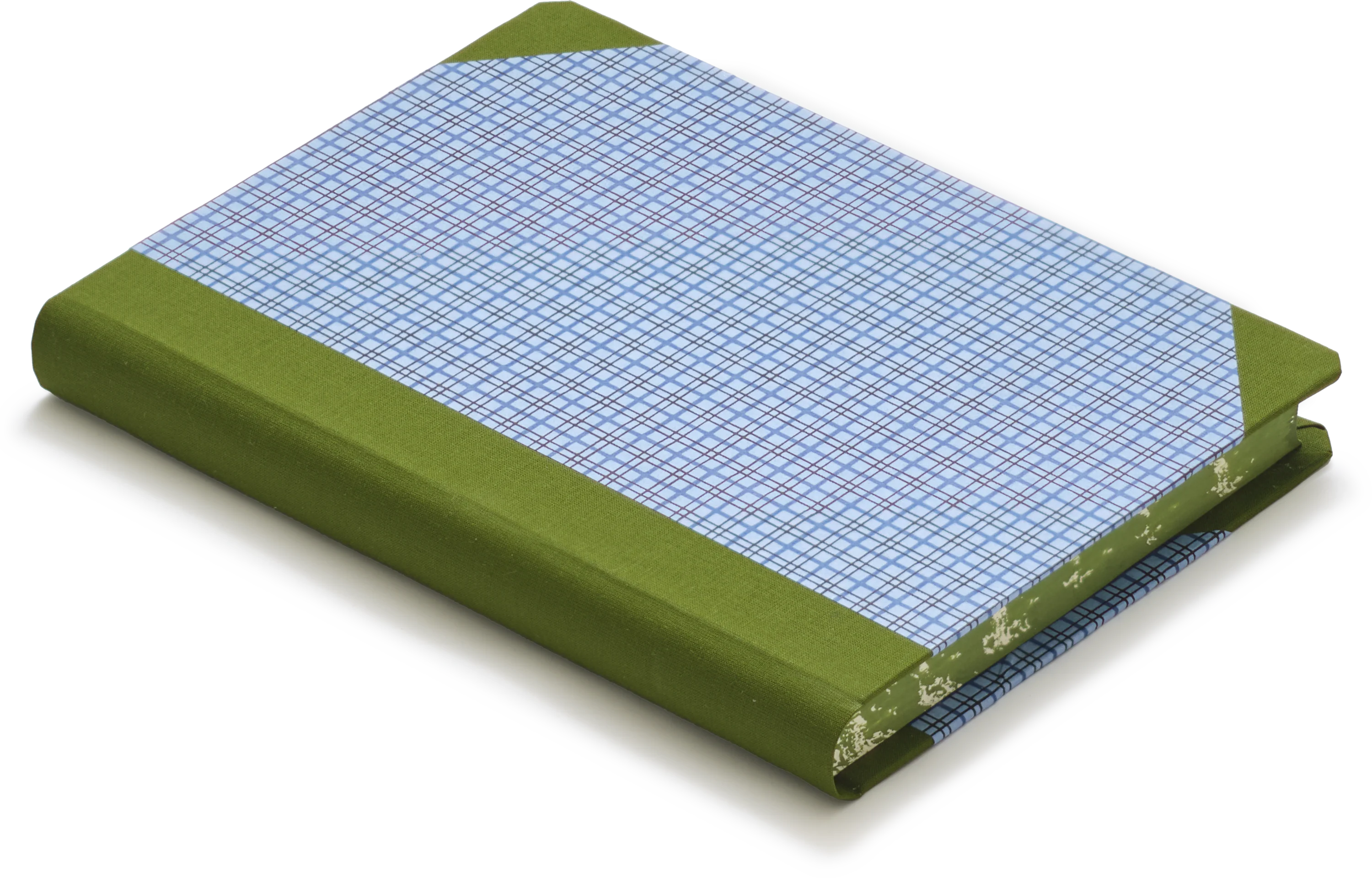 Extra-Thick "Composition Ledger" Chiyogami Notebook, Blue Plaid
