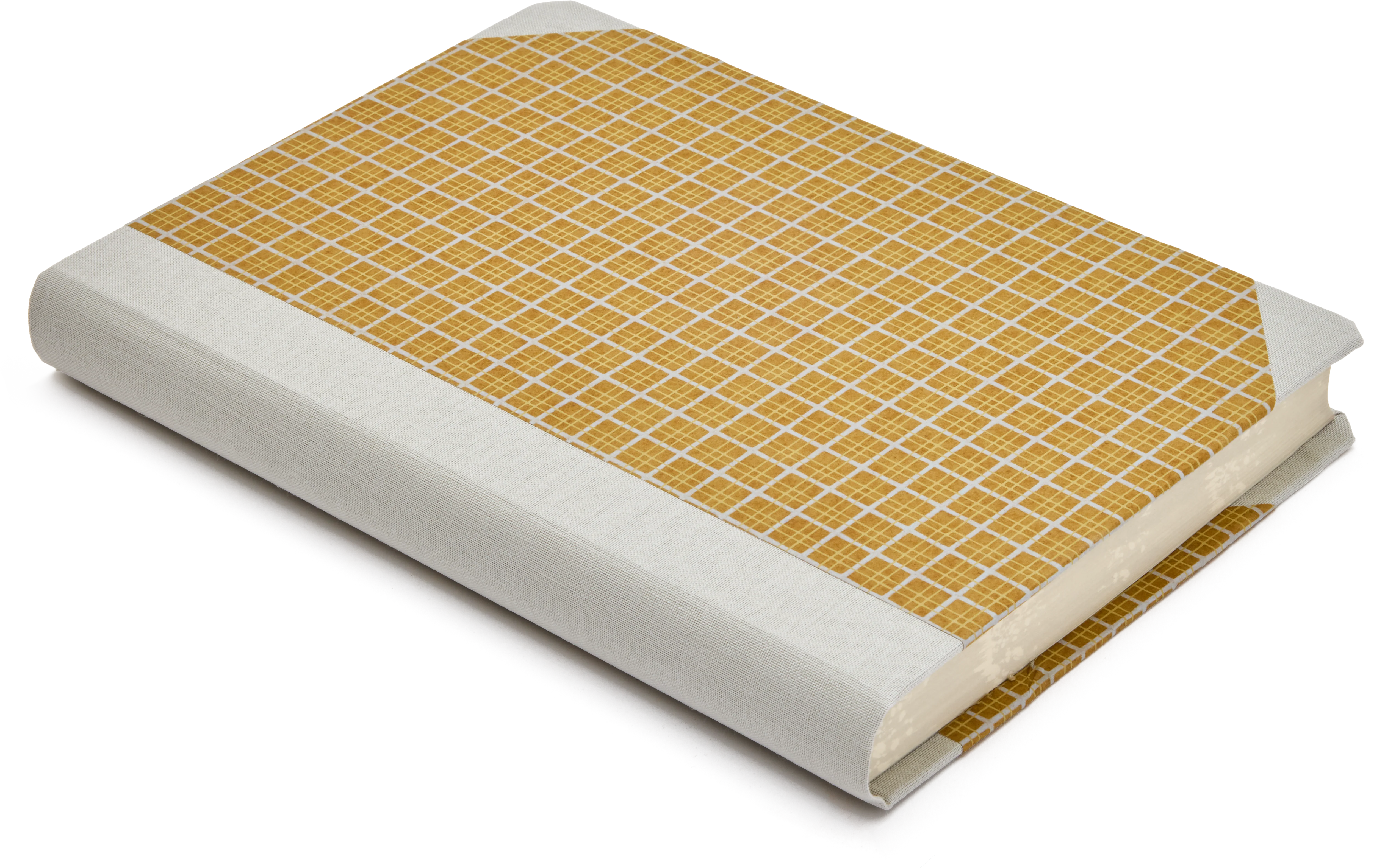 Extra-Thick "Composition Ledger" Chiyogami Notebook, Ochre Plaid