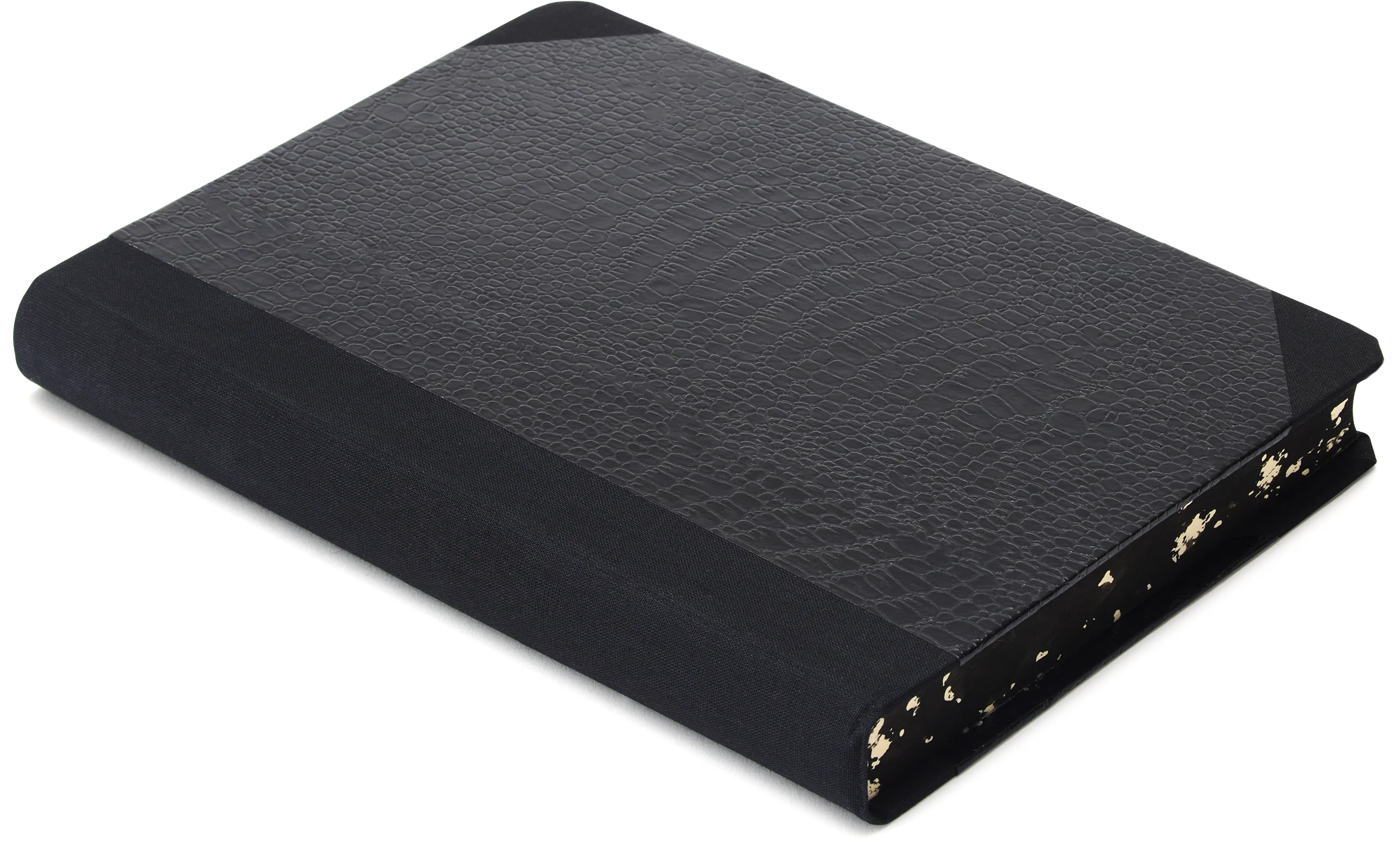 Extra-Thick "Composition Ledger" Notebook, Black Croc