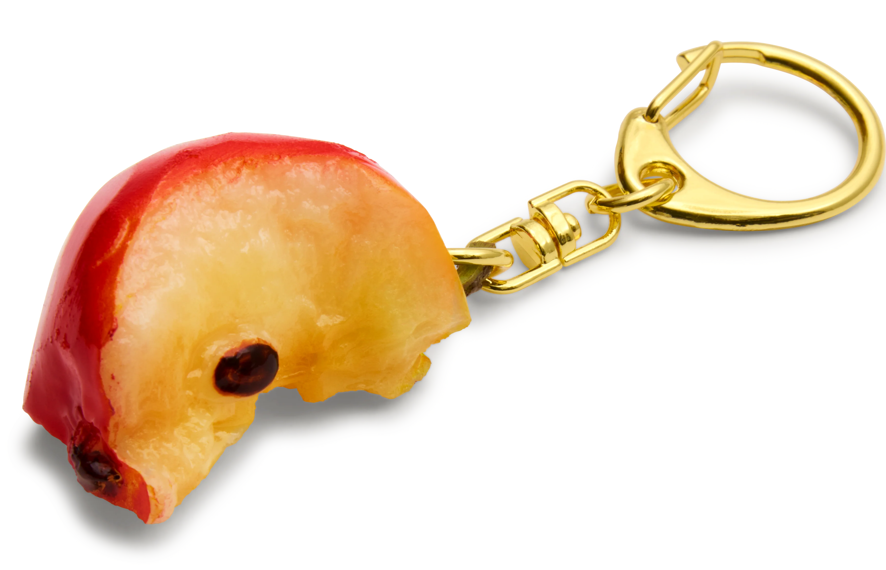 Faux Apple Core Keyring