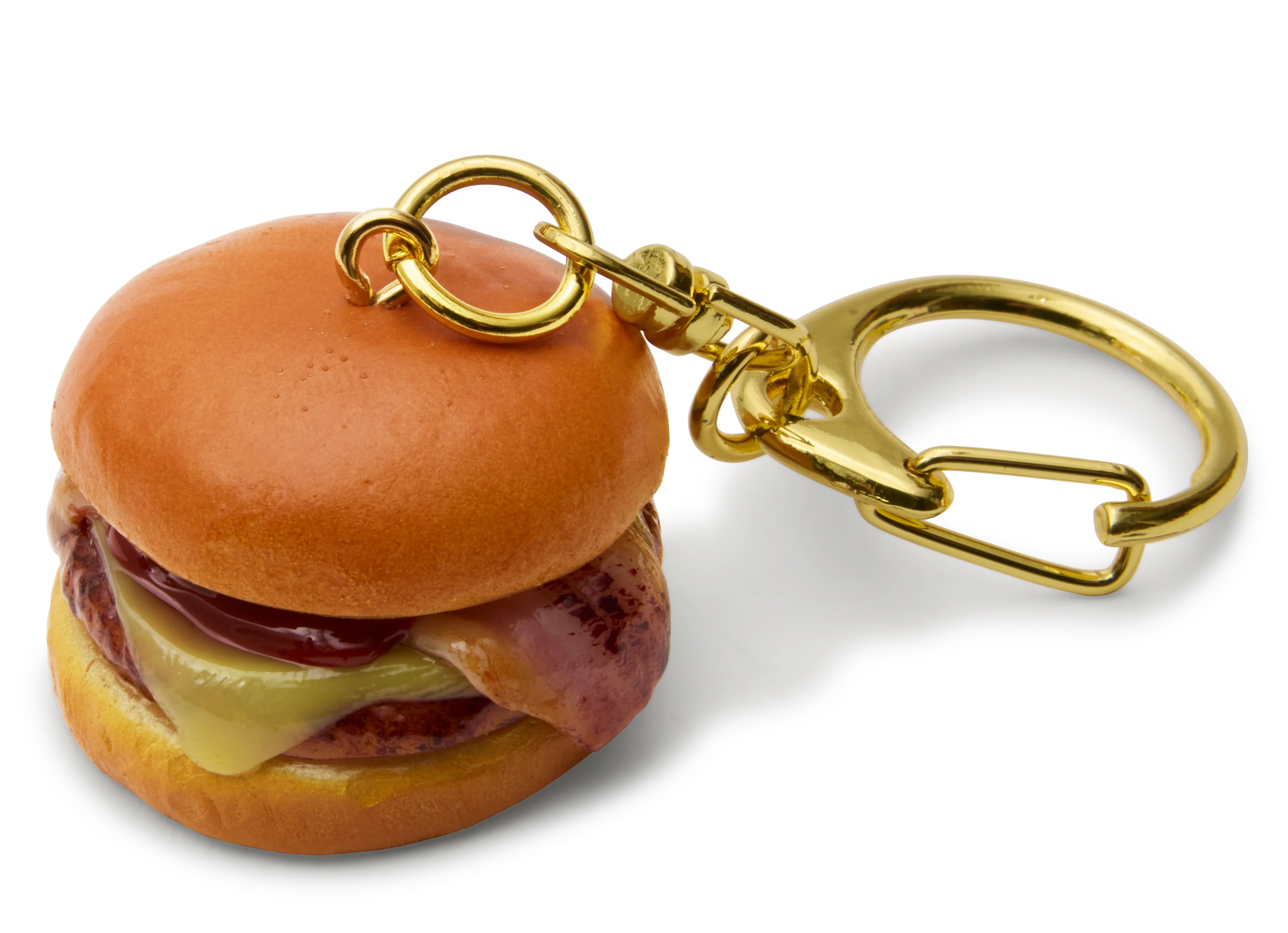 Faux Bacon Cheeseburger Keyring