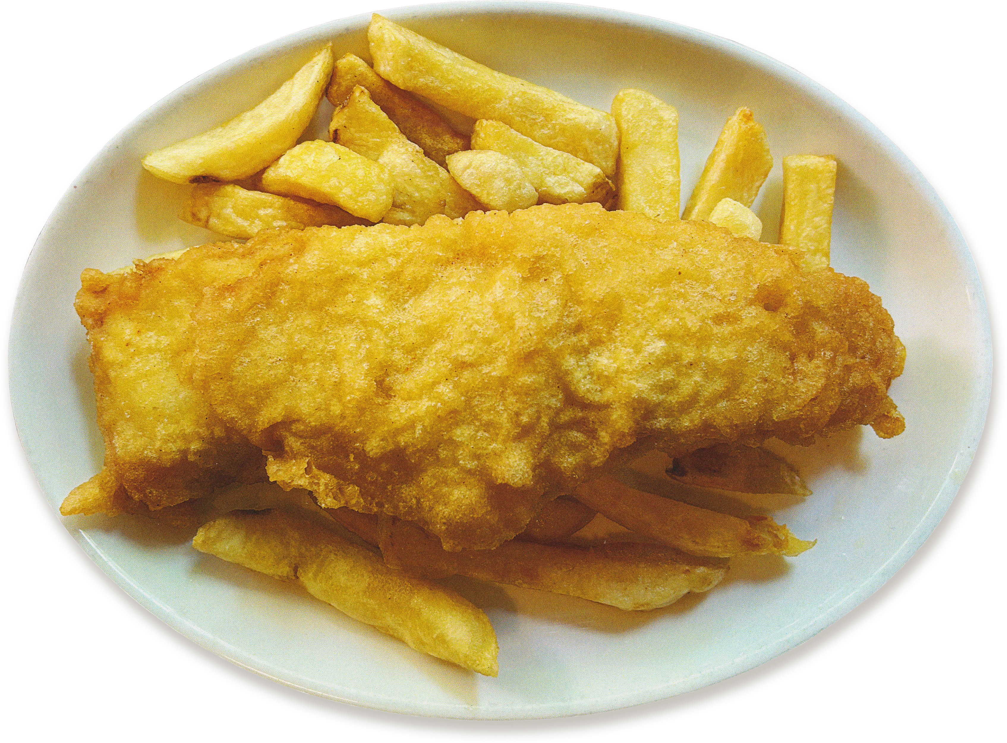 Faux Fish and Chips Die Cut Postcard