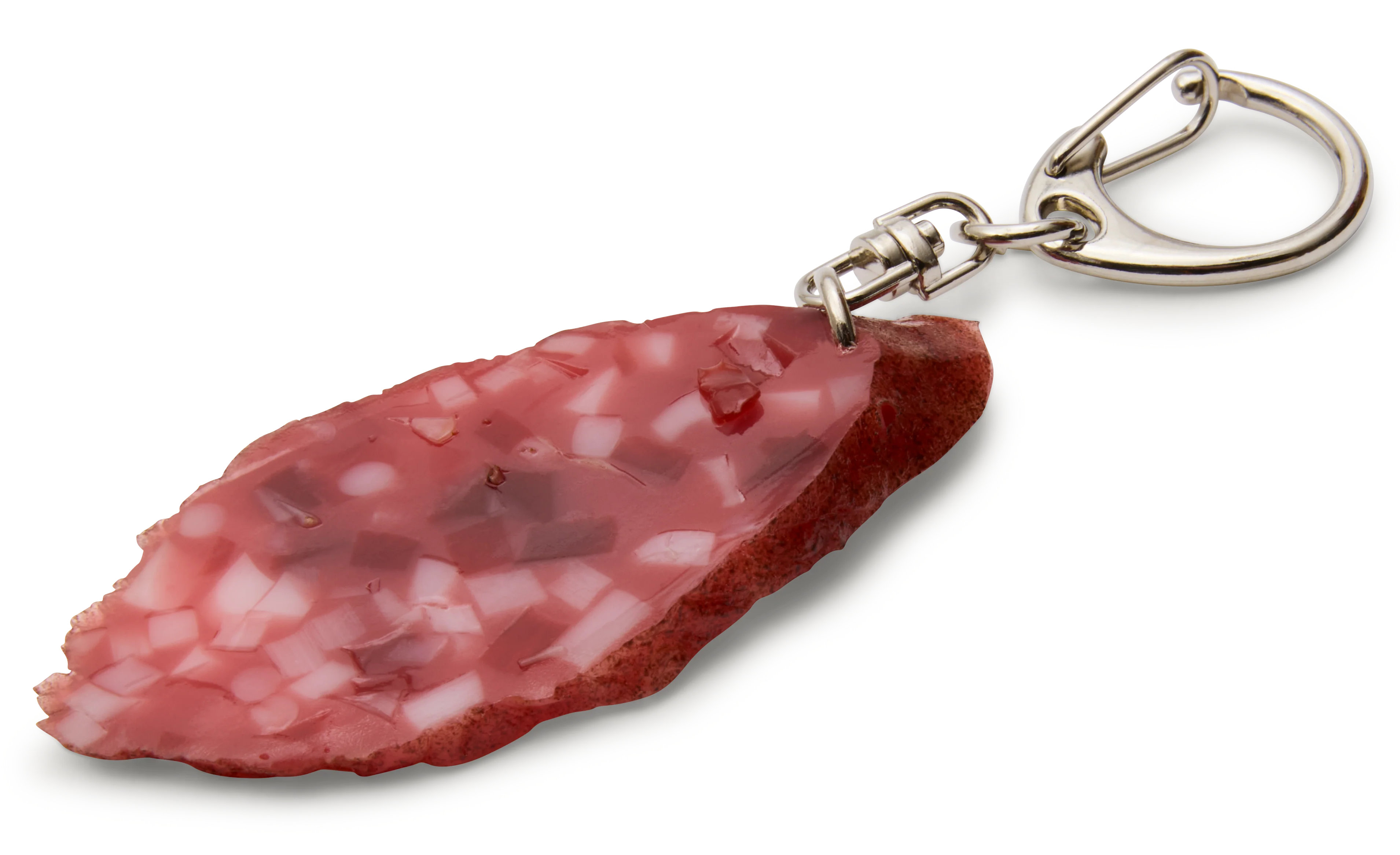 Faux Salami Slice Keyring