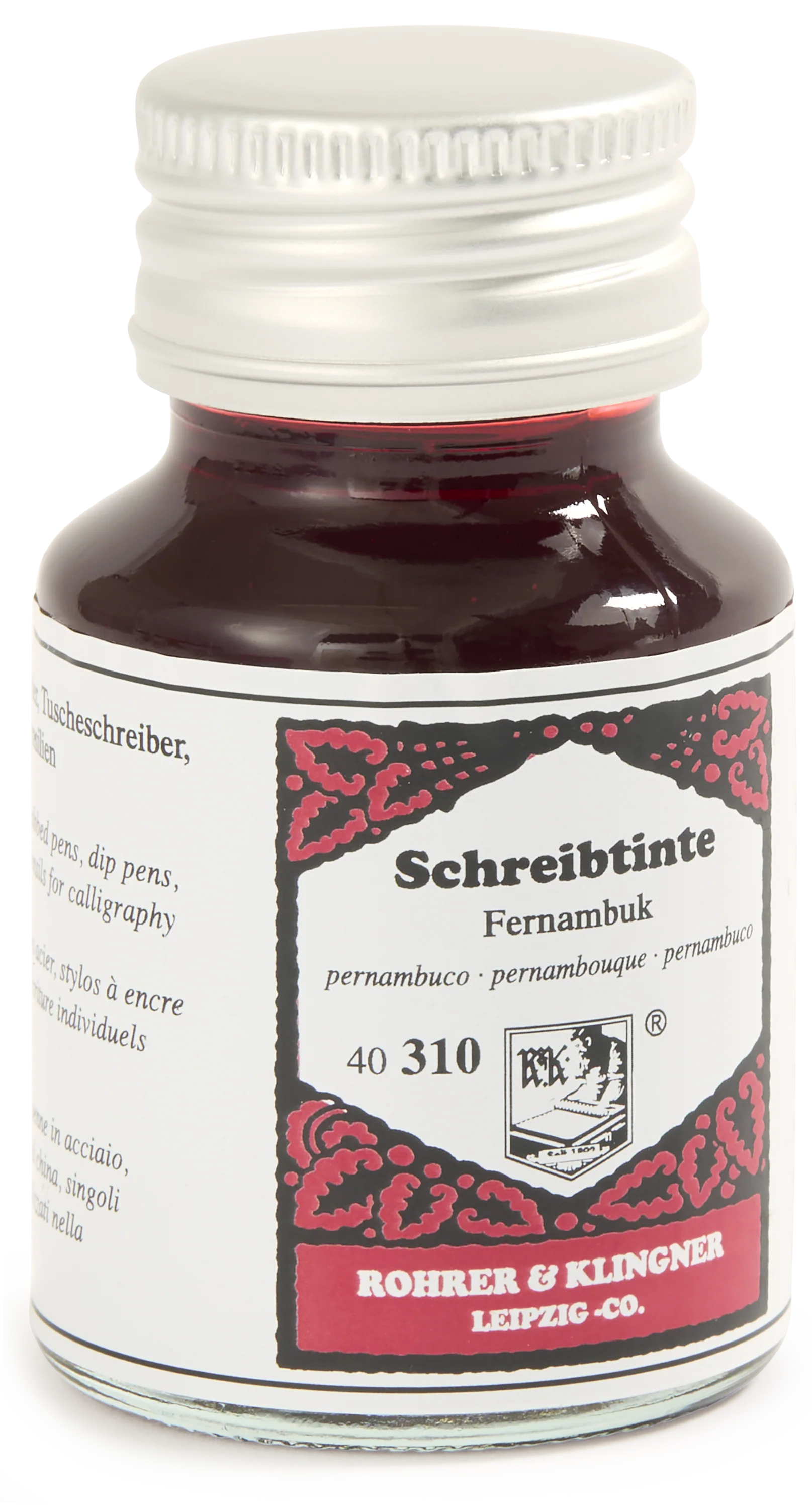 German Red (Fernambuk) Fountain Pen Ink Bottle, 50ml