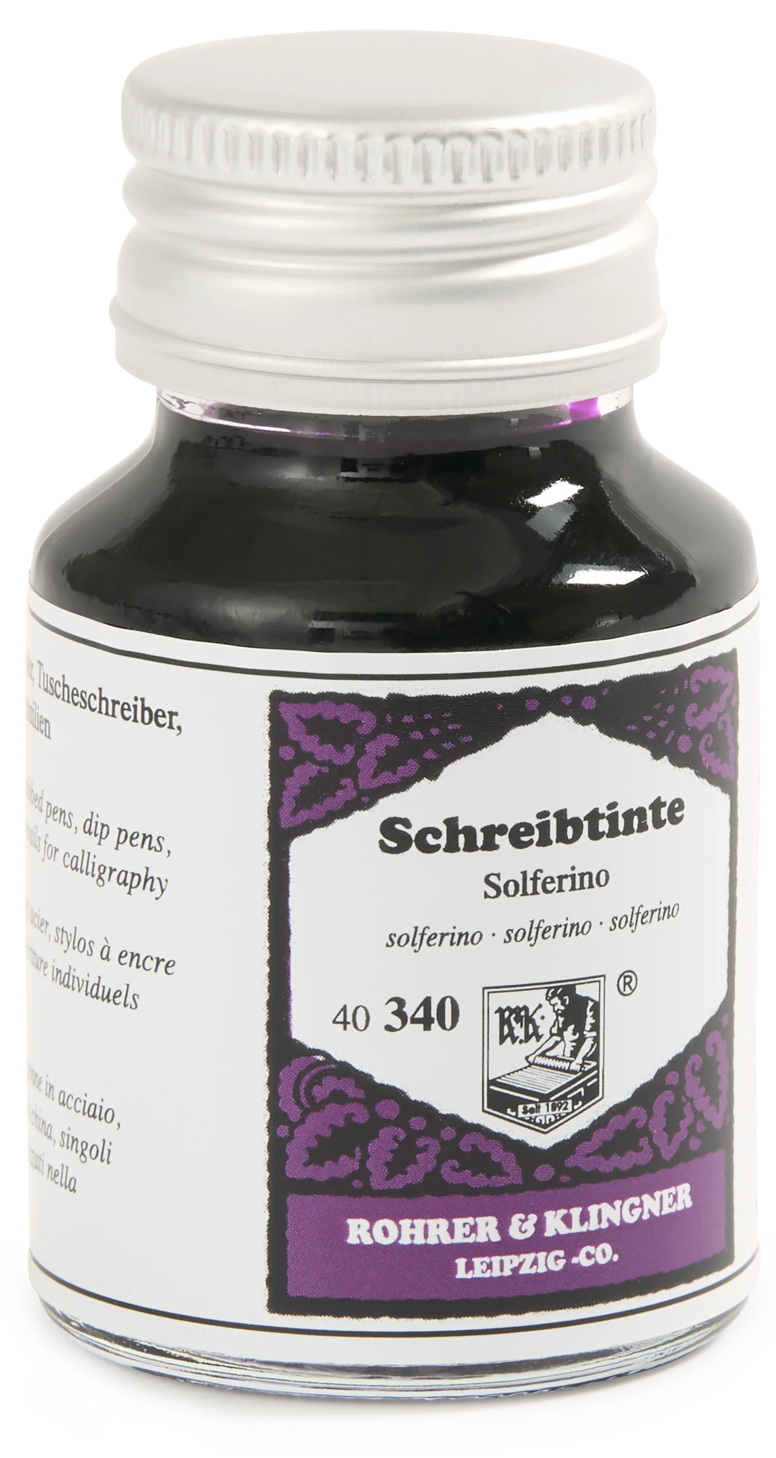 German Solferino Fountain Pen Ink Bottle, 50ml