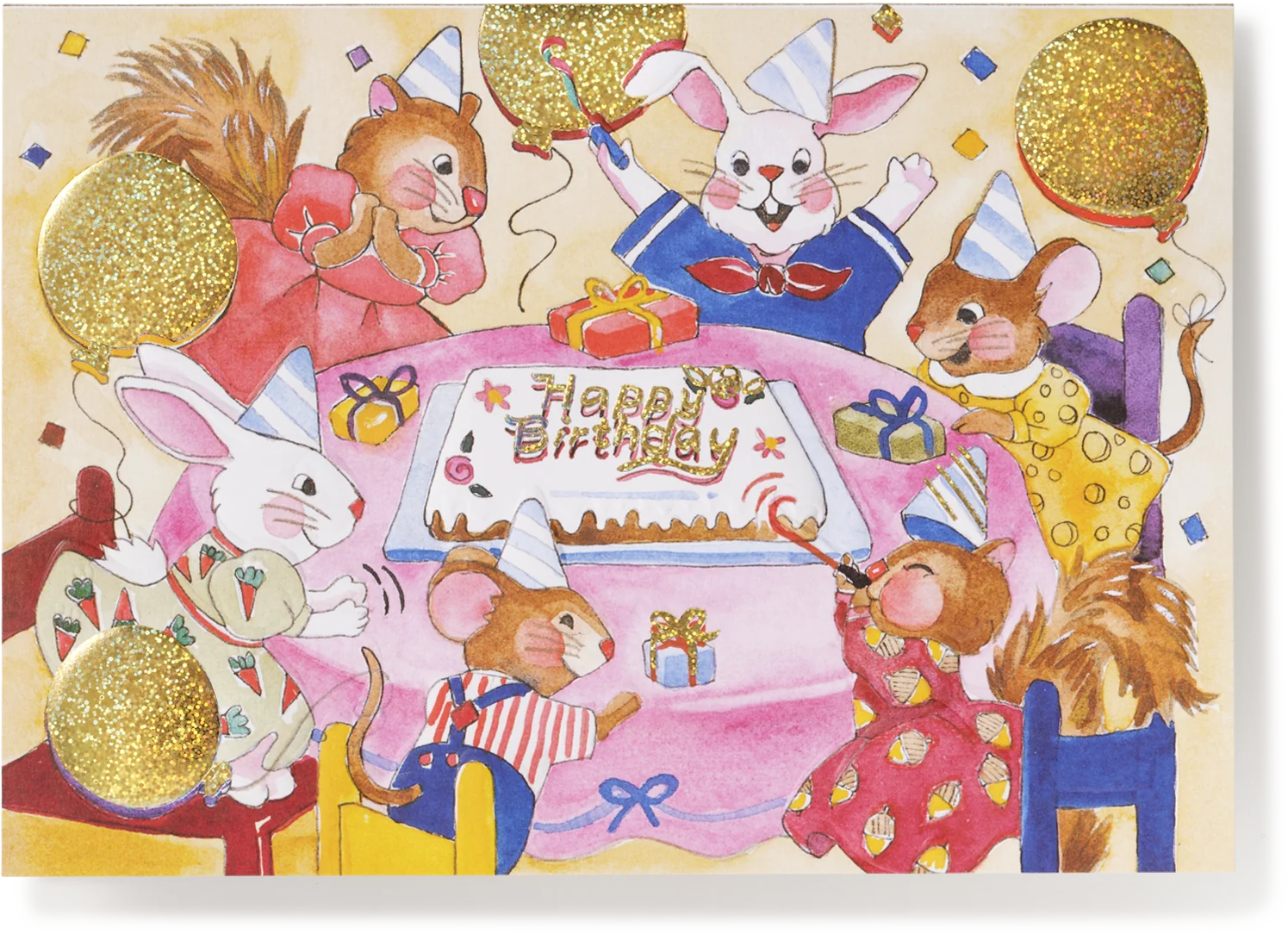 Engraved Birthday Party Greeting Card