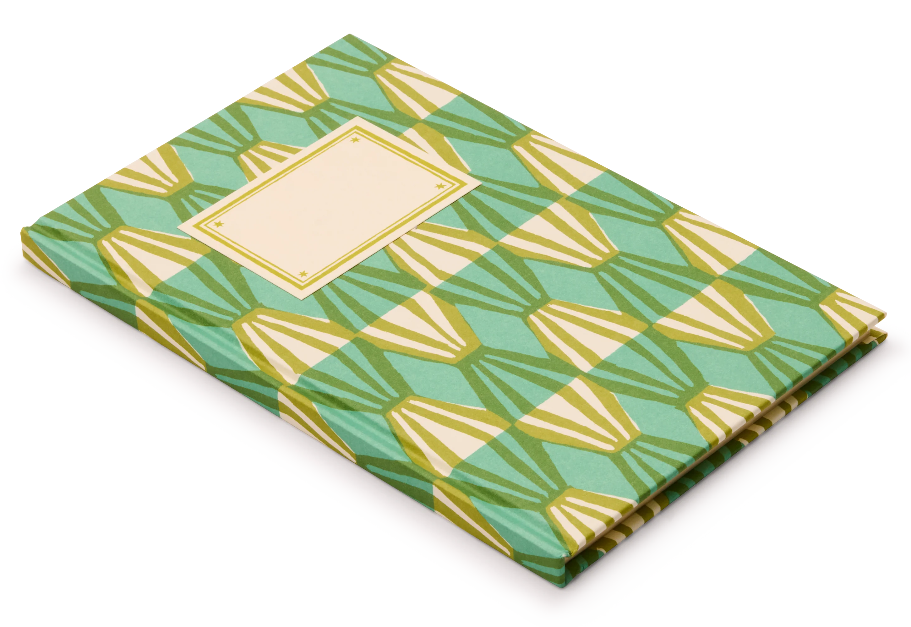 Hardback Notebook, Threadwork Sap Green and Turquoise