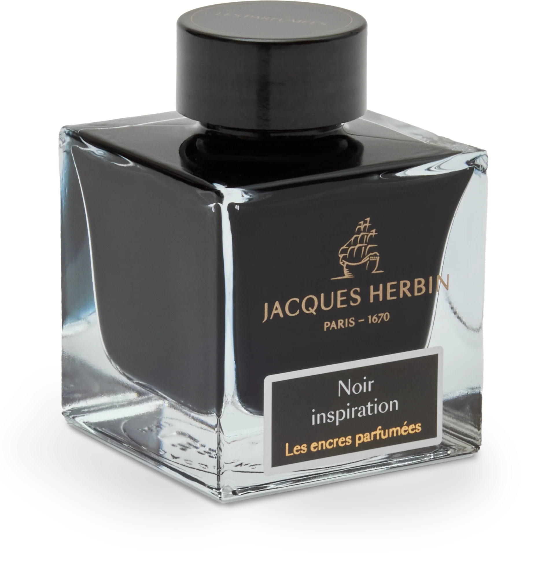 Herbin Fragranced Noir Inspiration Fountain Pen Ink Bottle, 50ml