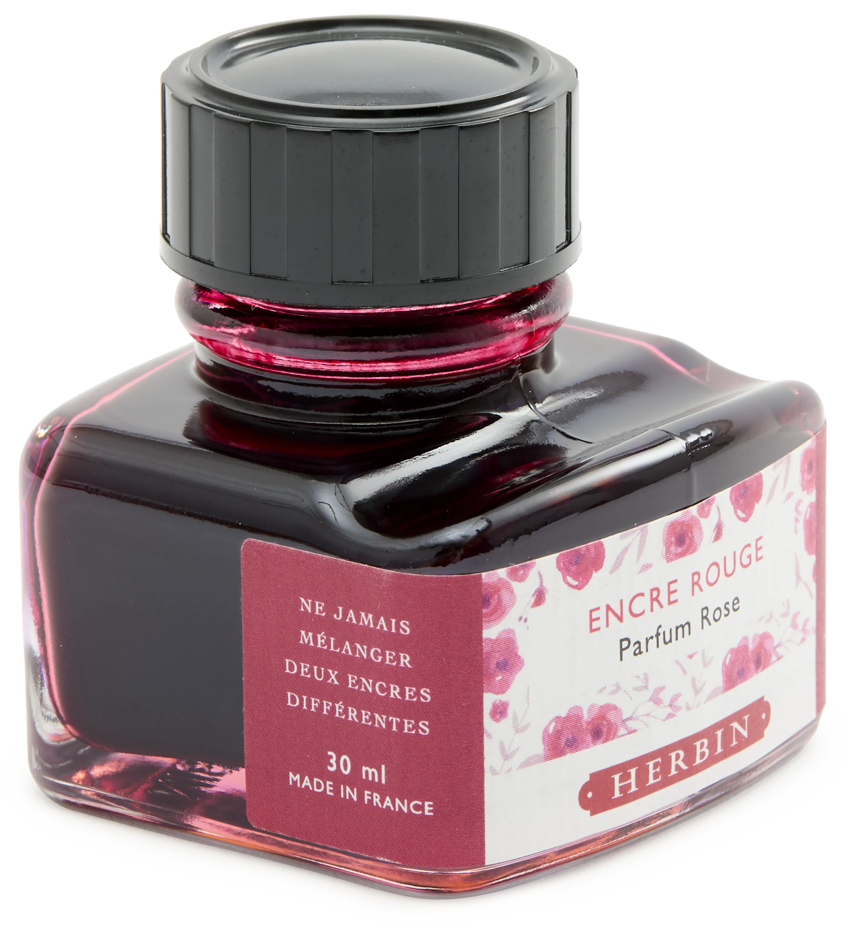 Herbin Rose Fragranced Fountain Pen Ink Bottle, 30ml