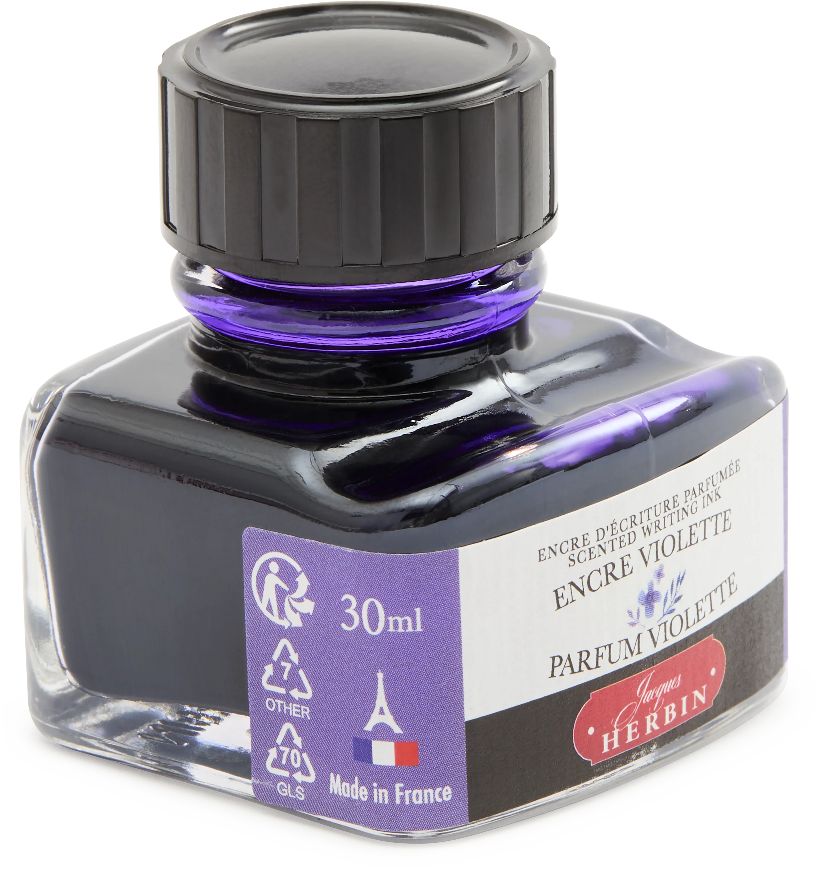Herbin Violet Fragranced Fountain Pen Ink Bottle, 30ml