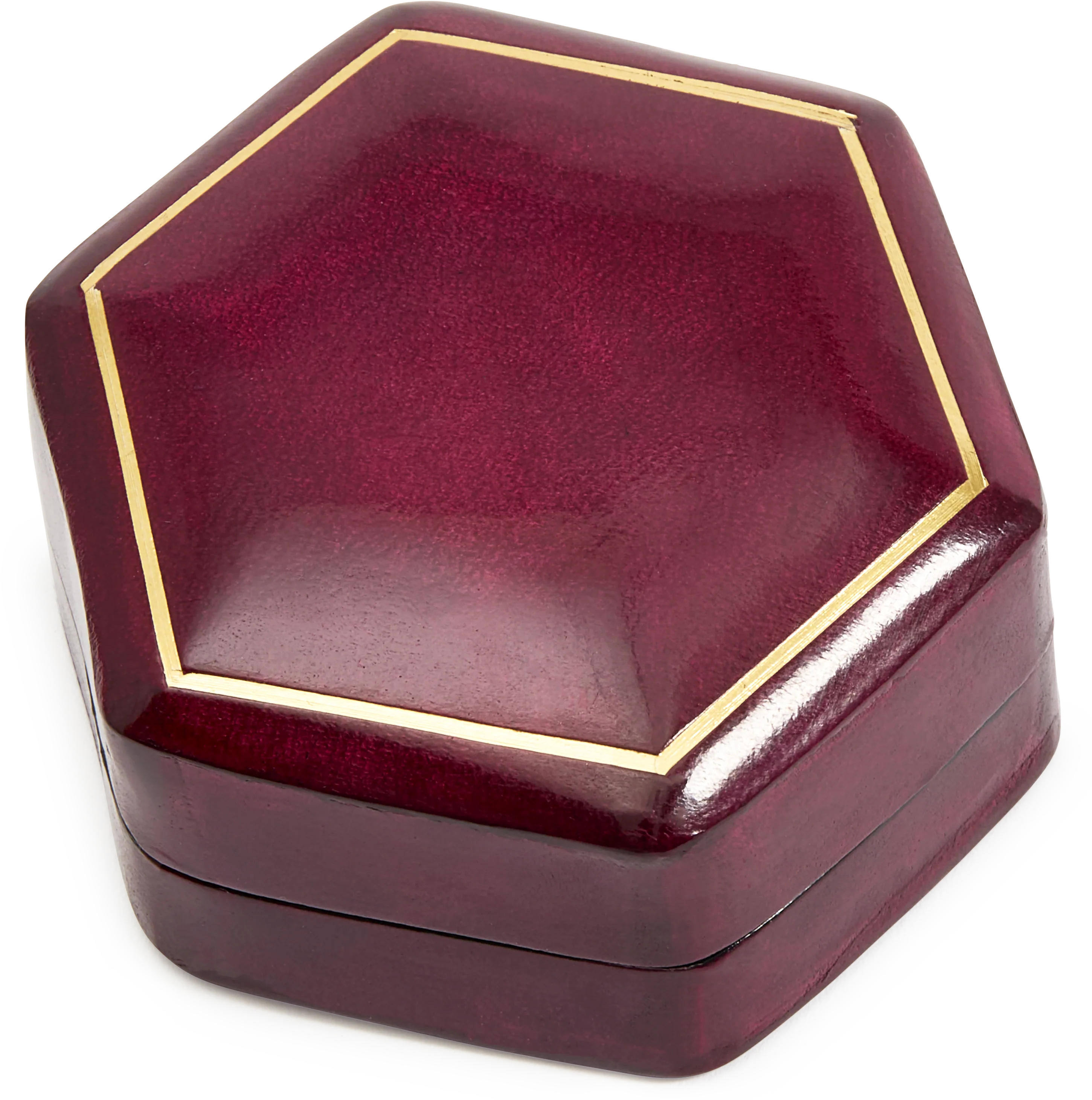 Hexagonal Moulded Leather Box - Image 3