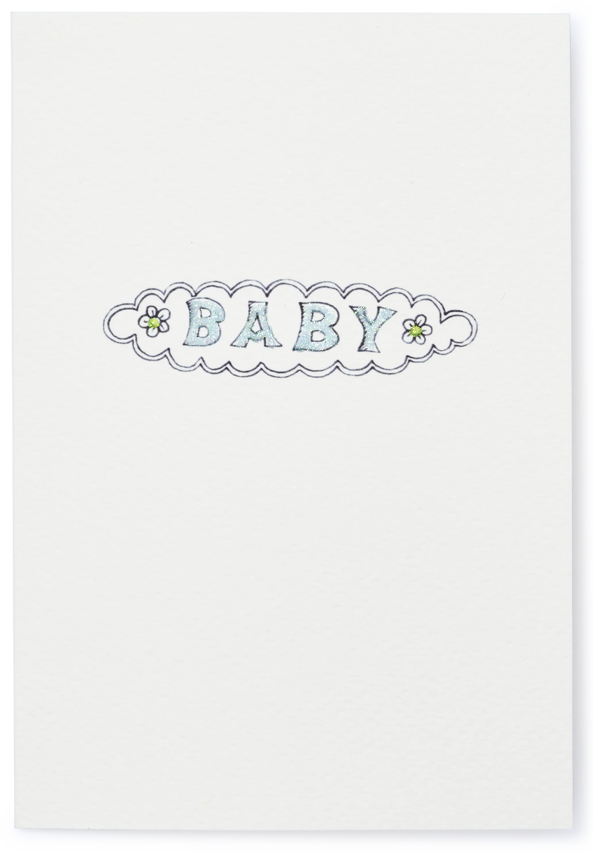 Illustrated Blue Baby Greeting Card