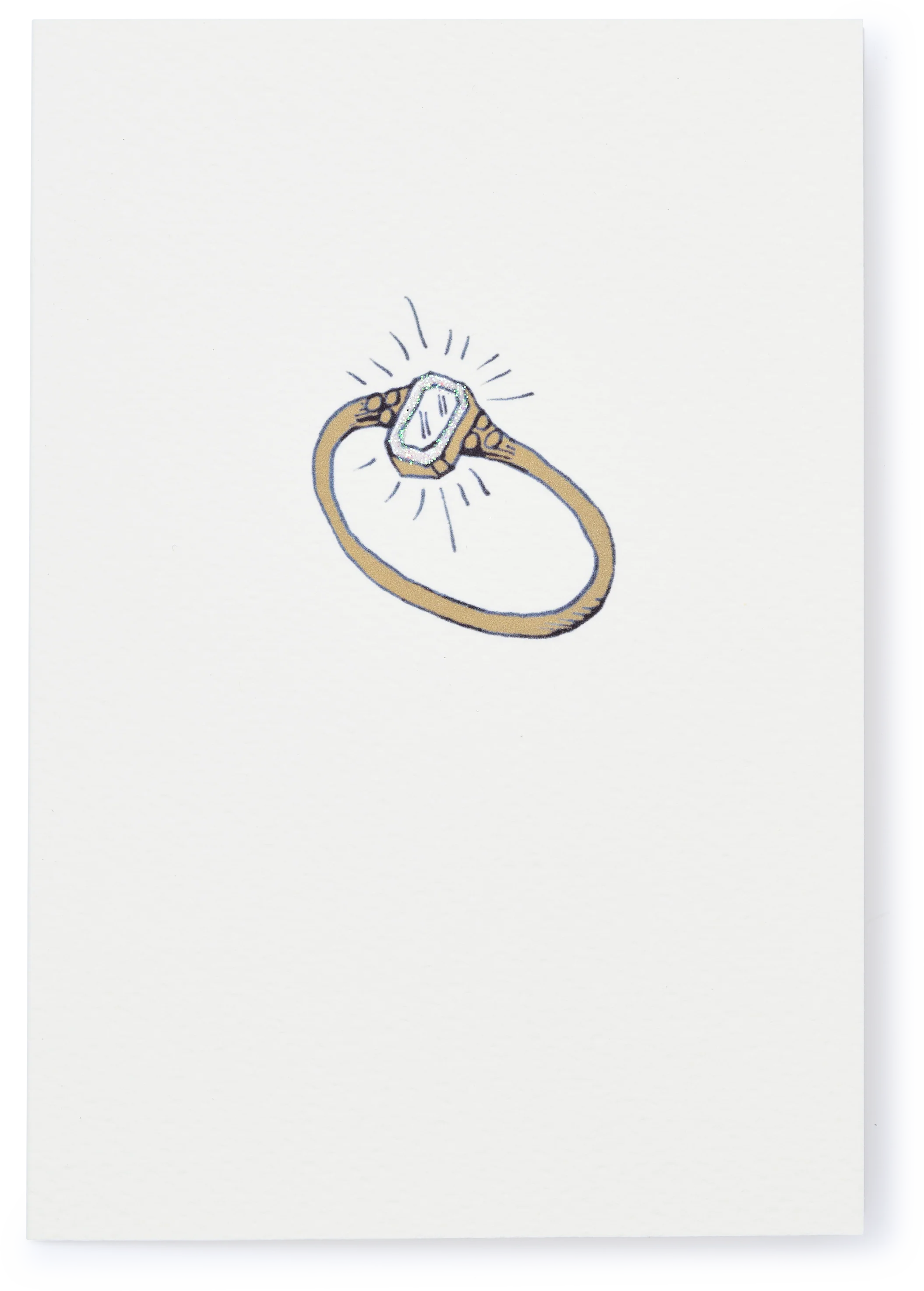 Illustrated Engagement Ring Greeting Card