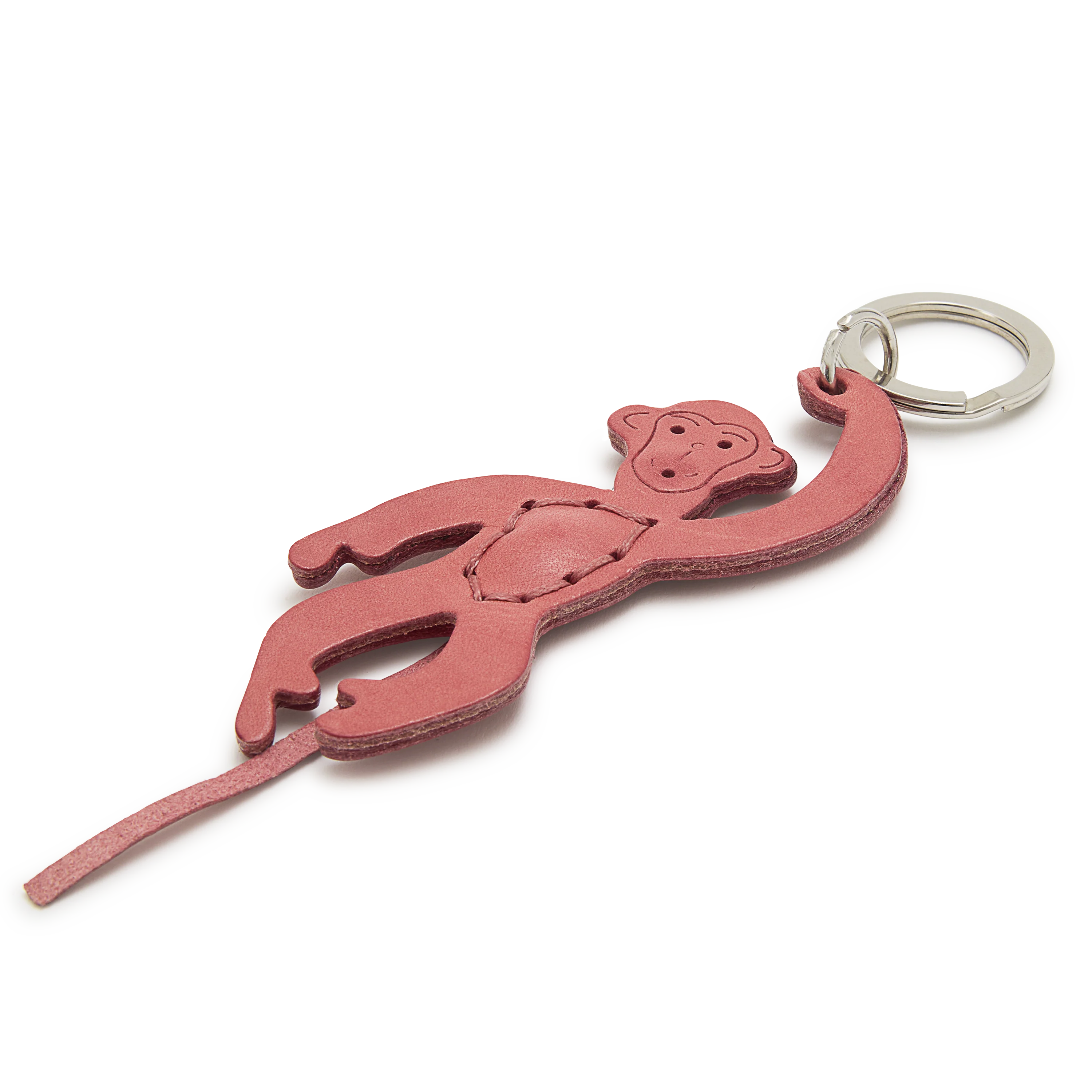 Italian Leather Keyring, Monkey