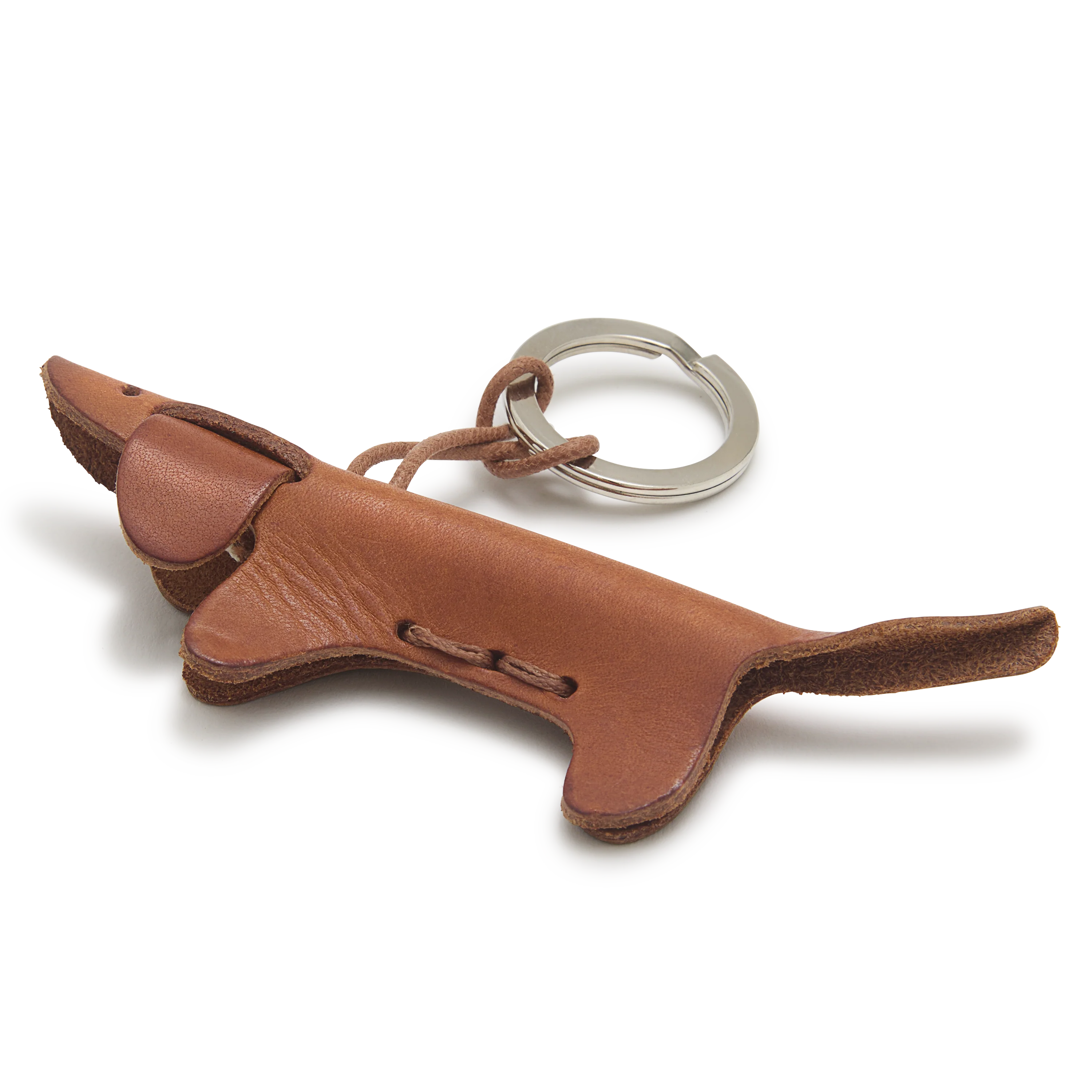 Italian Leather Keyring, Sausage Dog