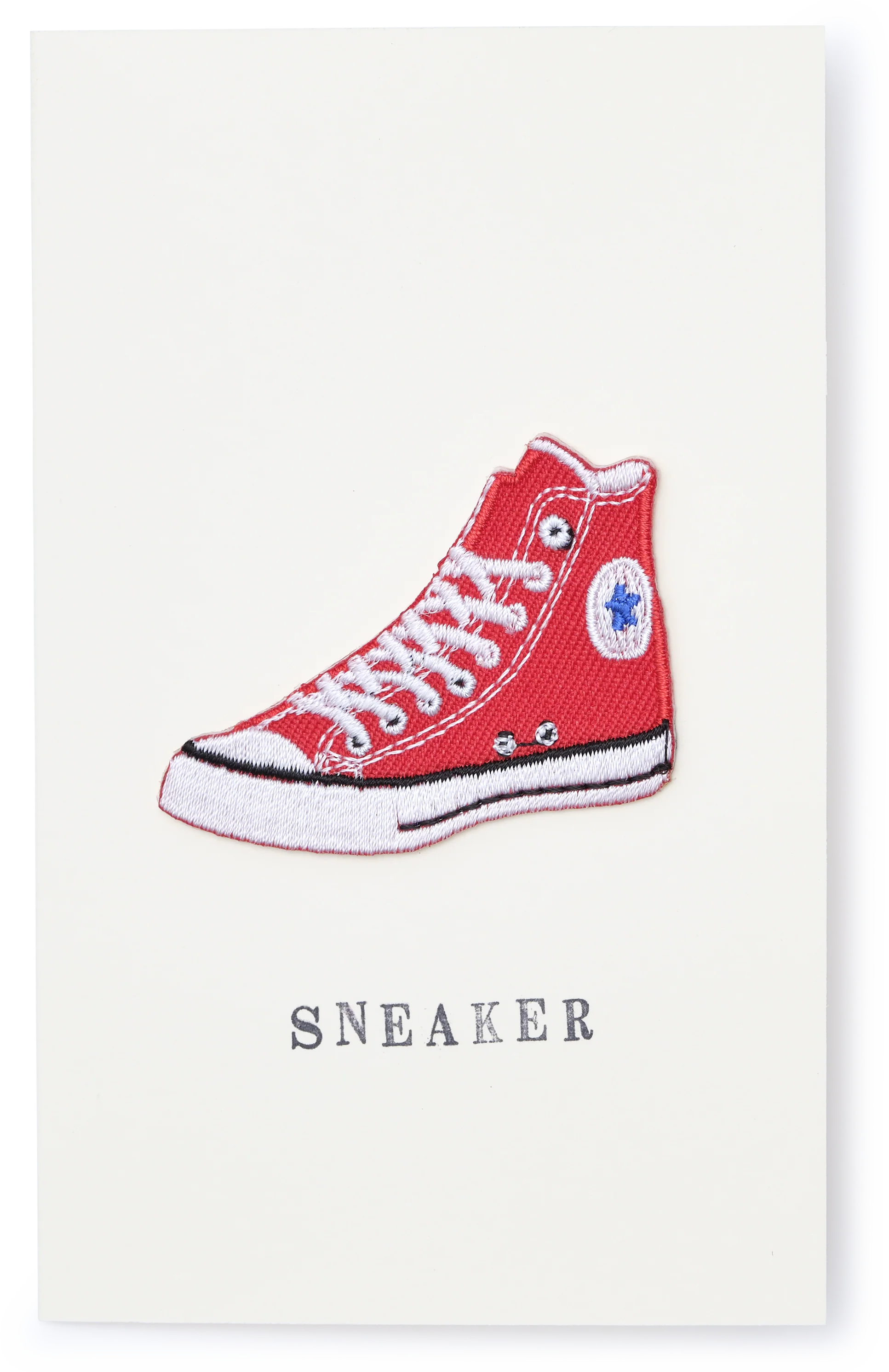 Japanese Embroidered Patch Greeting Card, Sneaker