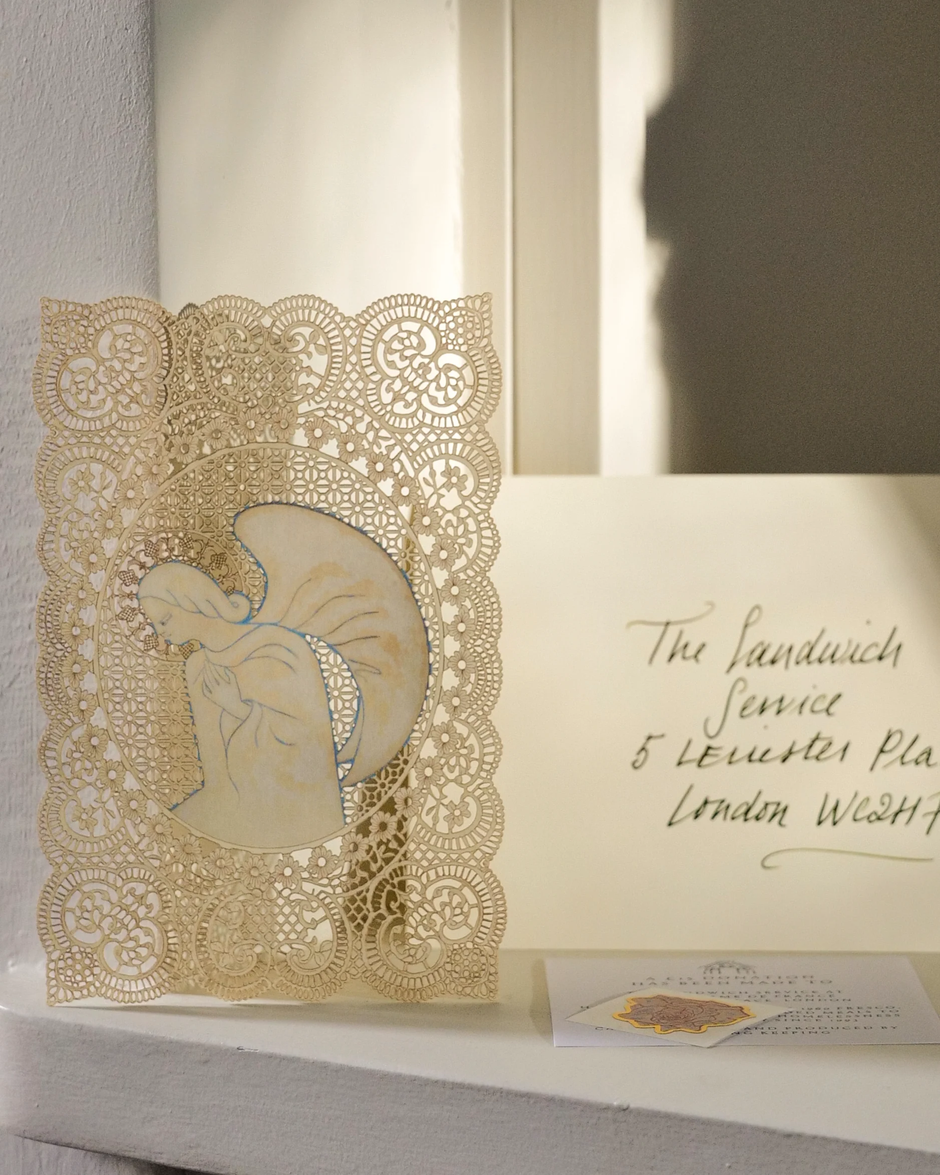 Jean Cocteau Lace Card, Herald Angel - Image 2