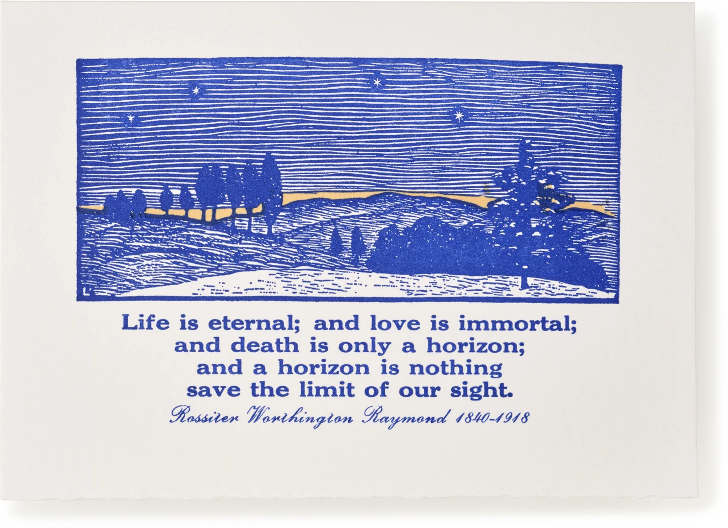 Letterpress Horizon Greeting Card