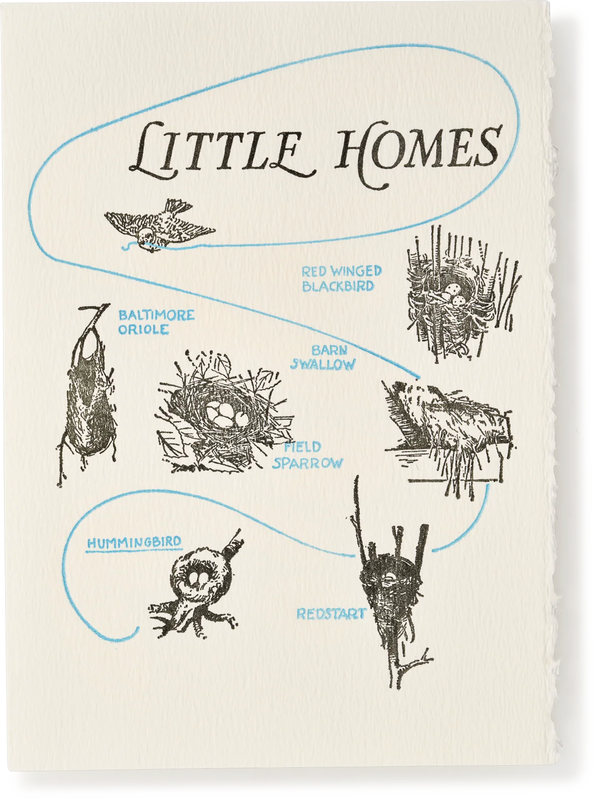 Letterpress Little Homes Nature Greeting Card