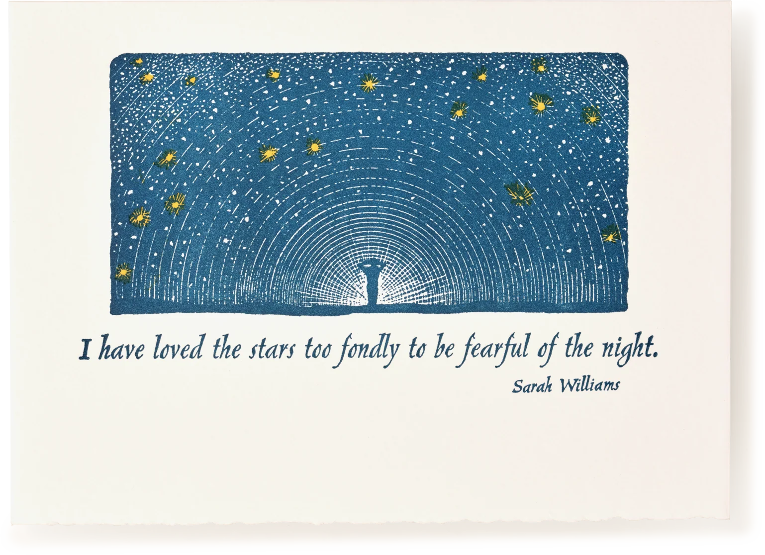 Letterpress Loved the Stars Greeting Card