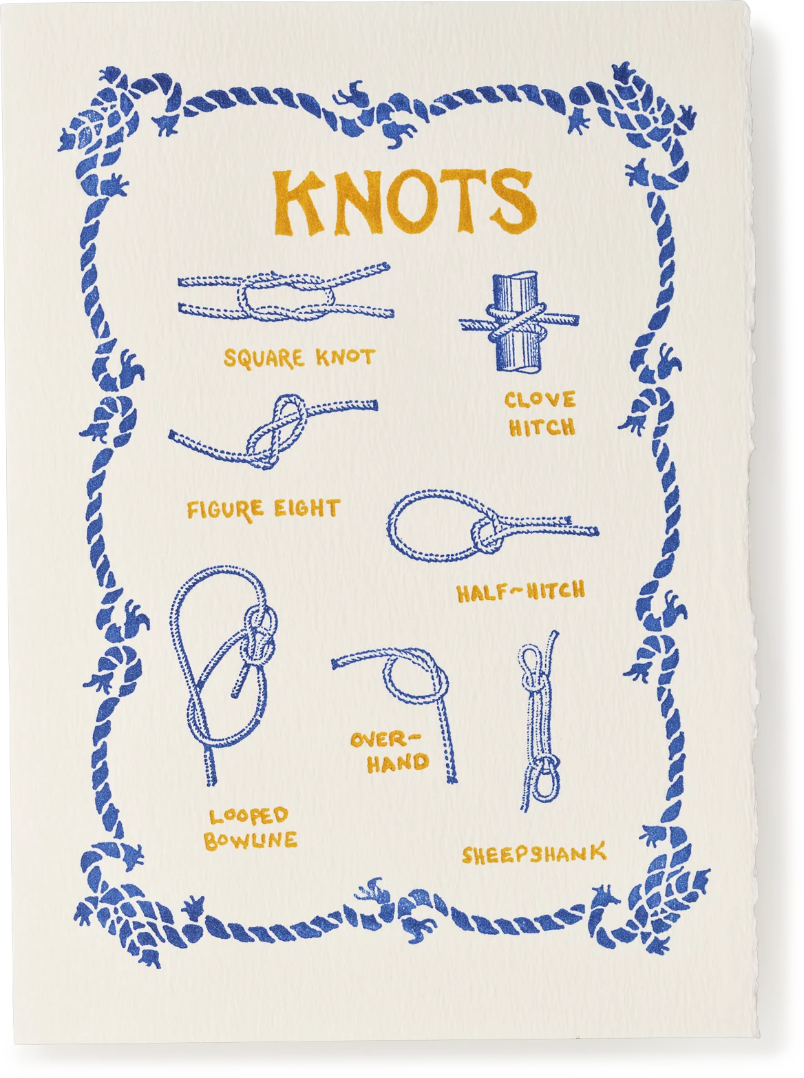 Letterpress Nature Knots Greeting Card