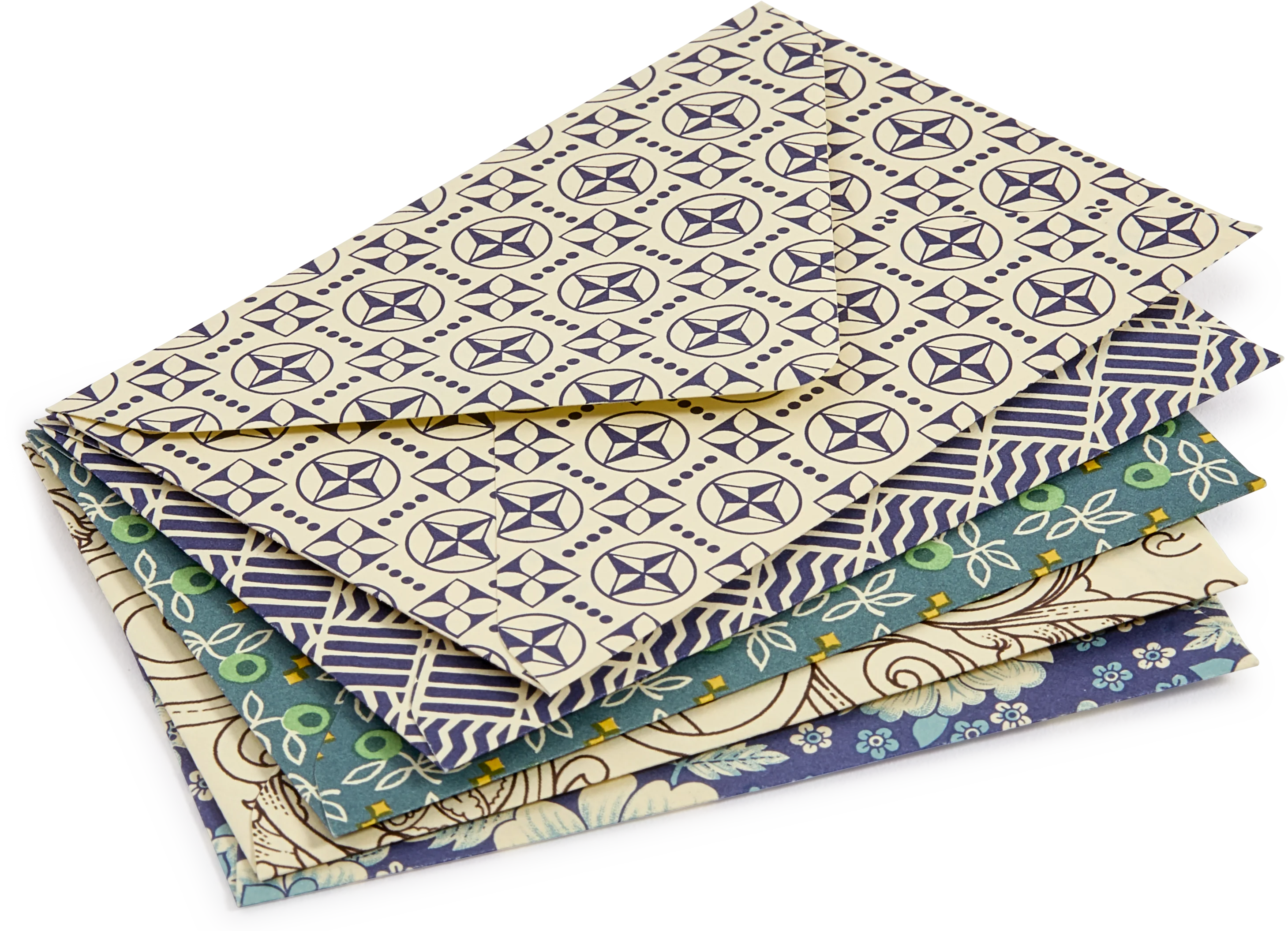 Mini Decorative Patterned Gummed Envelopes, Set 1