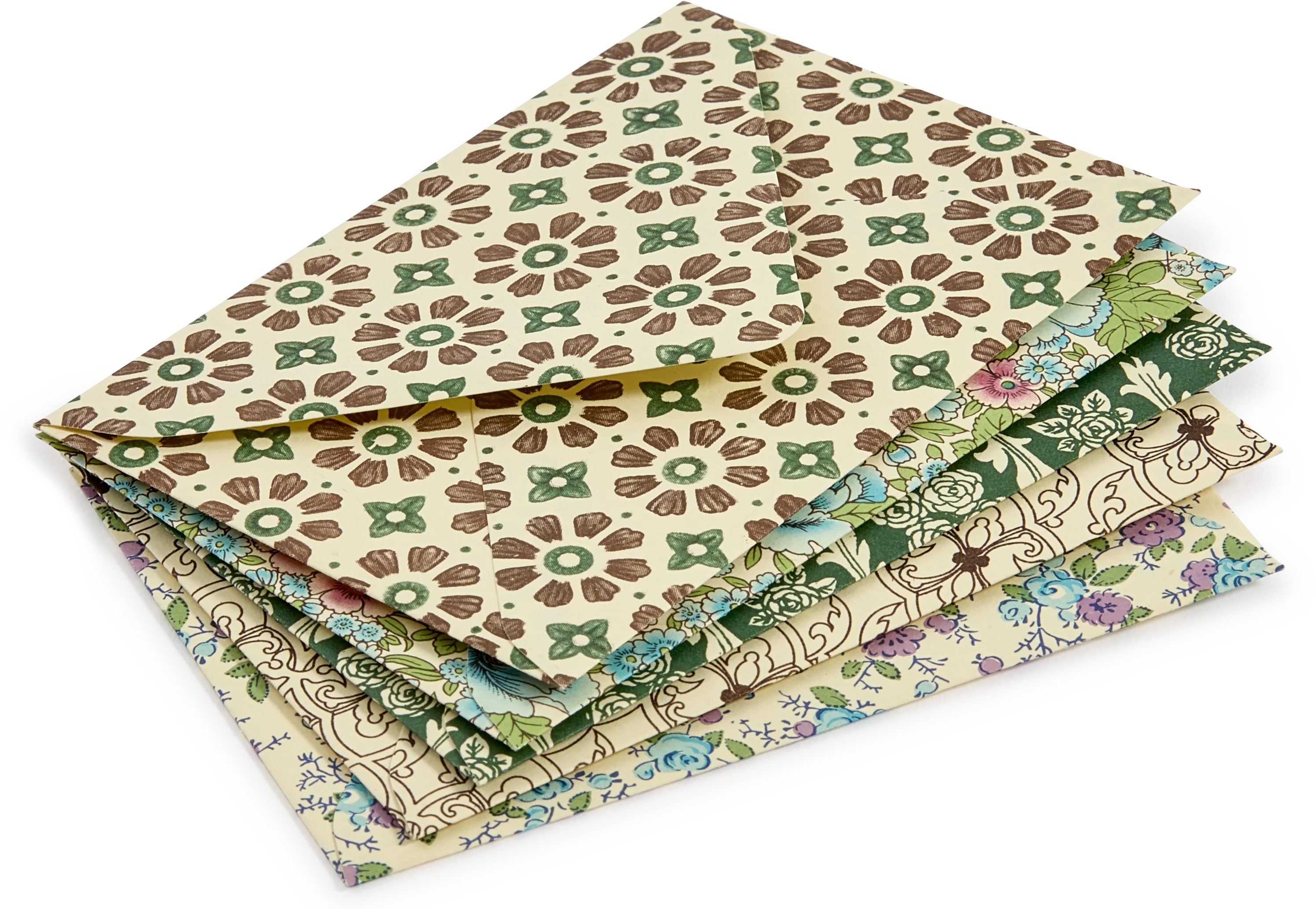 Mini Decorative Patterned Gummed Envelopes, Set 2