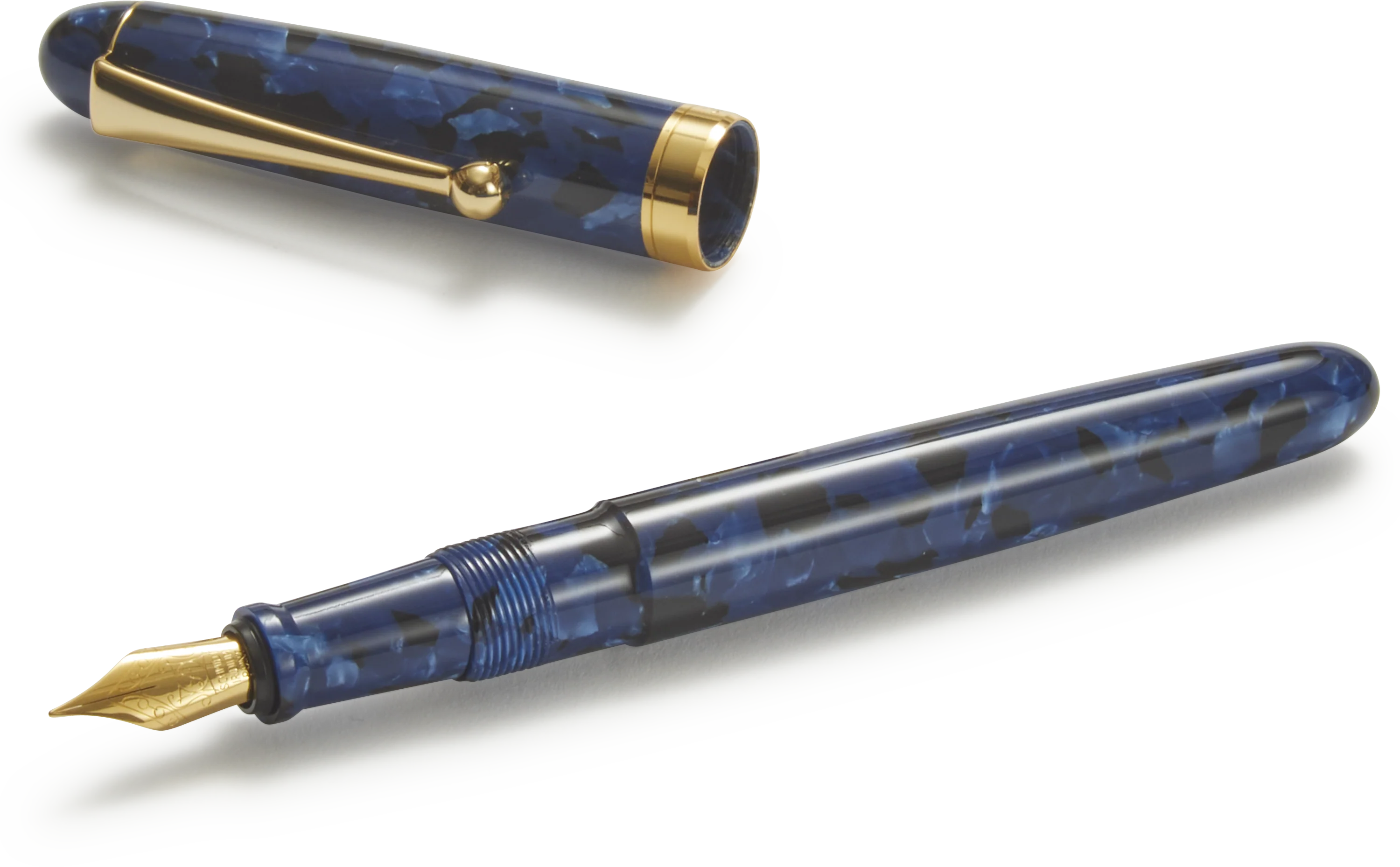 Ohnishi Seisakusho Blue Marble Acetate Fountain Pen
