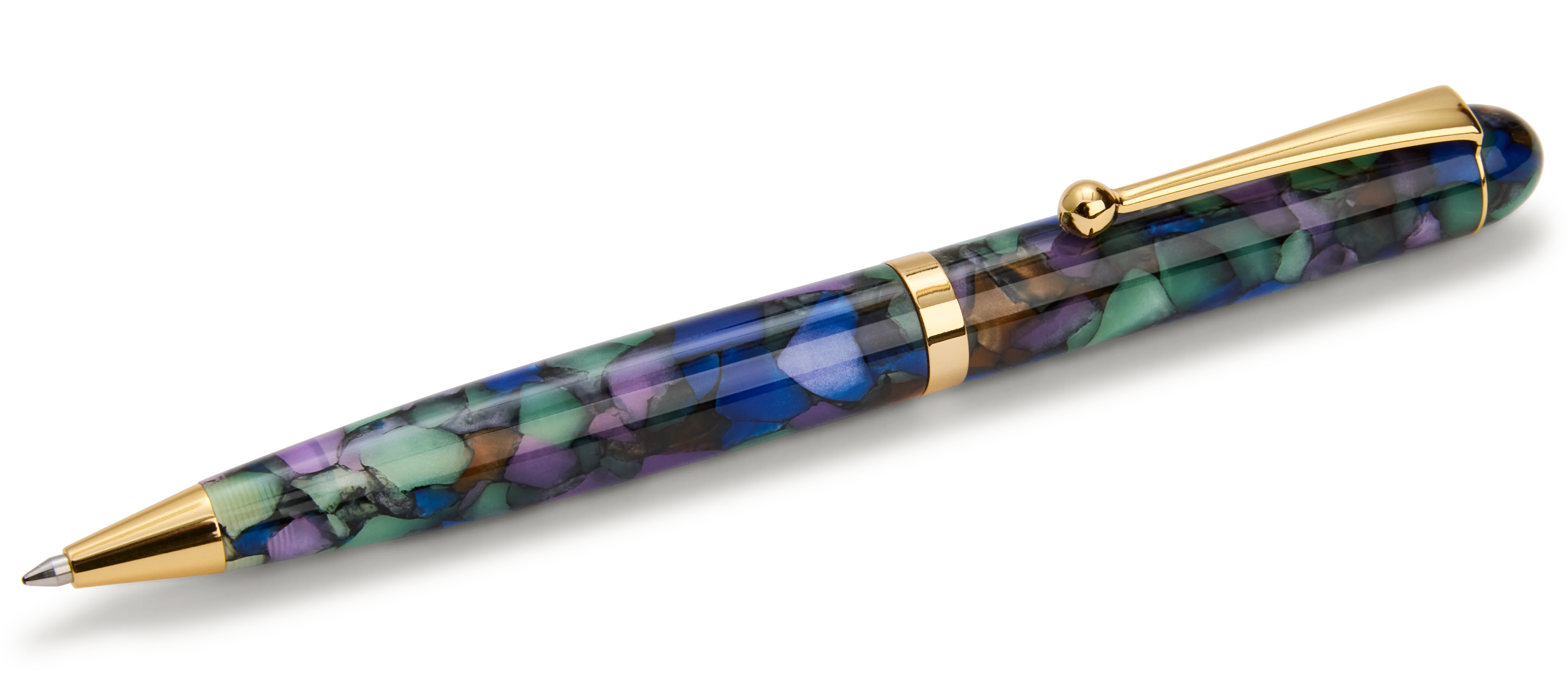 Ohnishi Seisakusho Mosaic Blue Acetate Ballpoint Pen