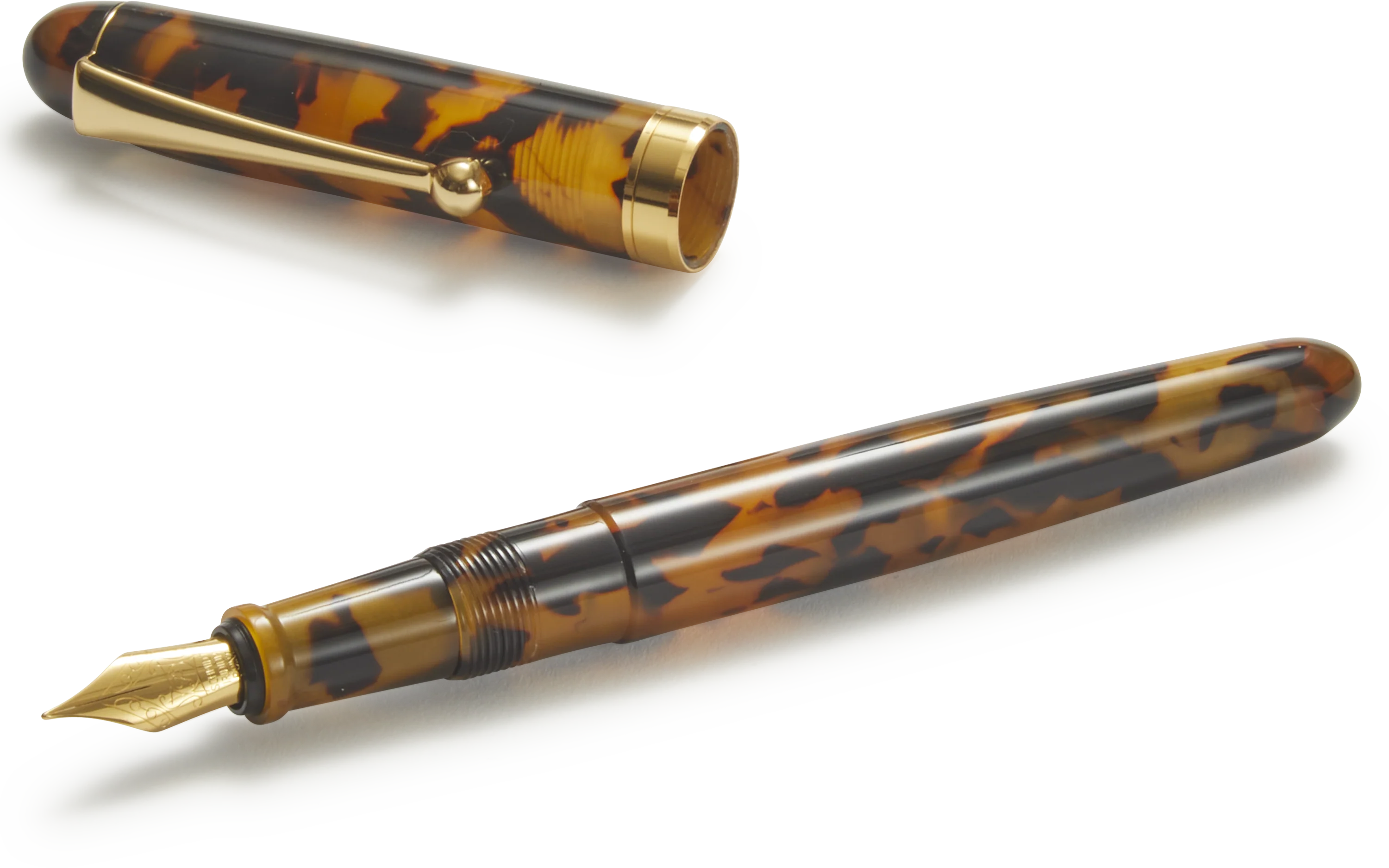 Ohnishi Seisakusho Tortoiseshell Celluloid Fountain Pen