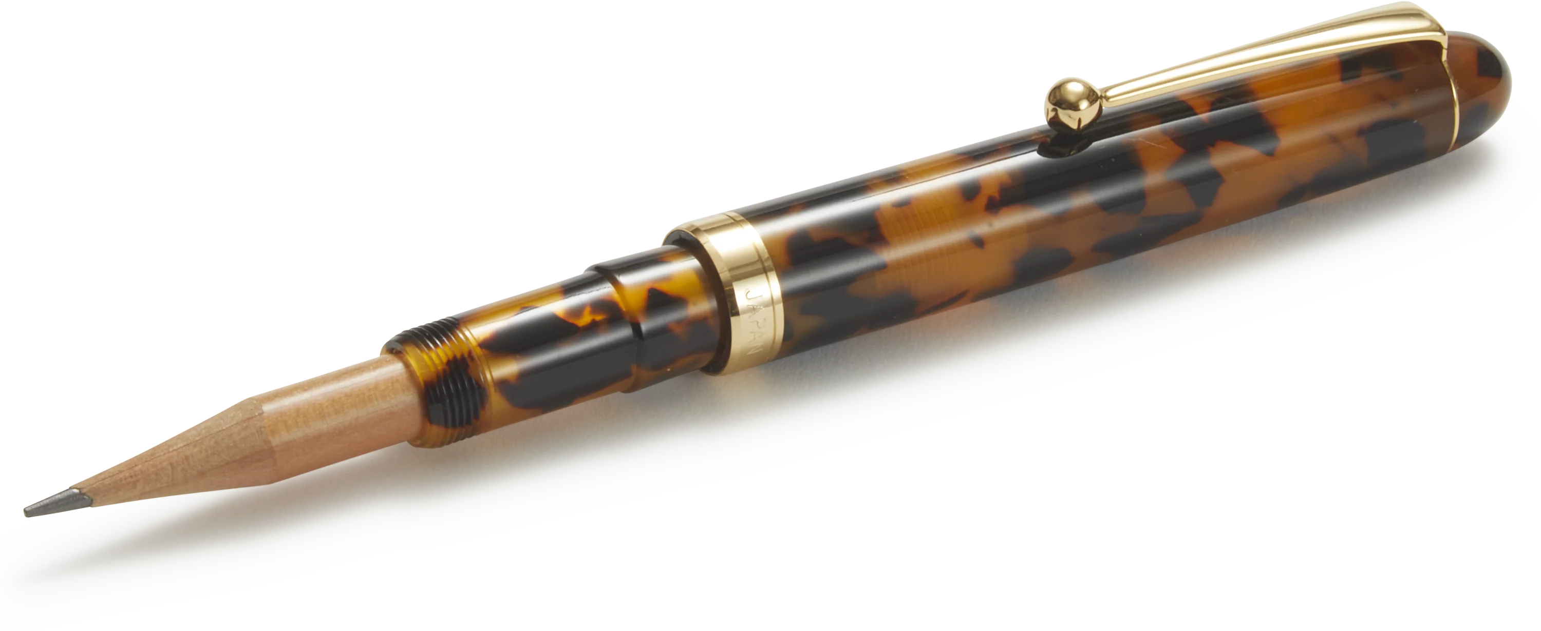 Ohnishi Seisakusho Tortoise Shell Celluloid Pencil Extender and Holder