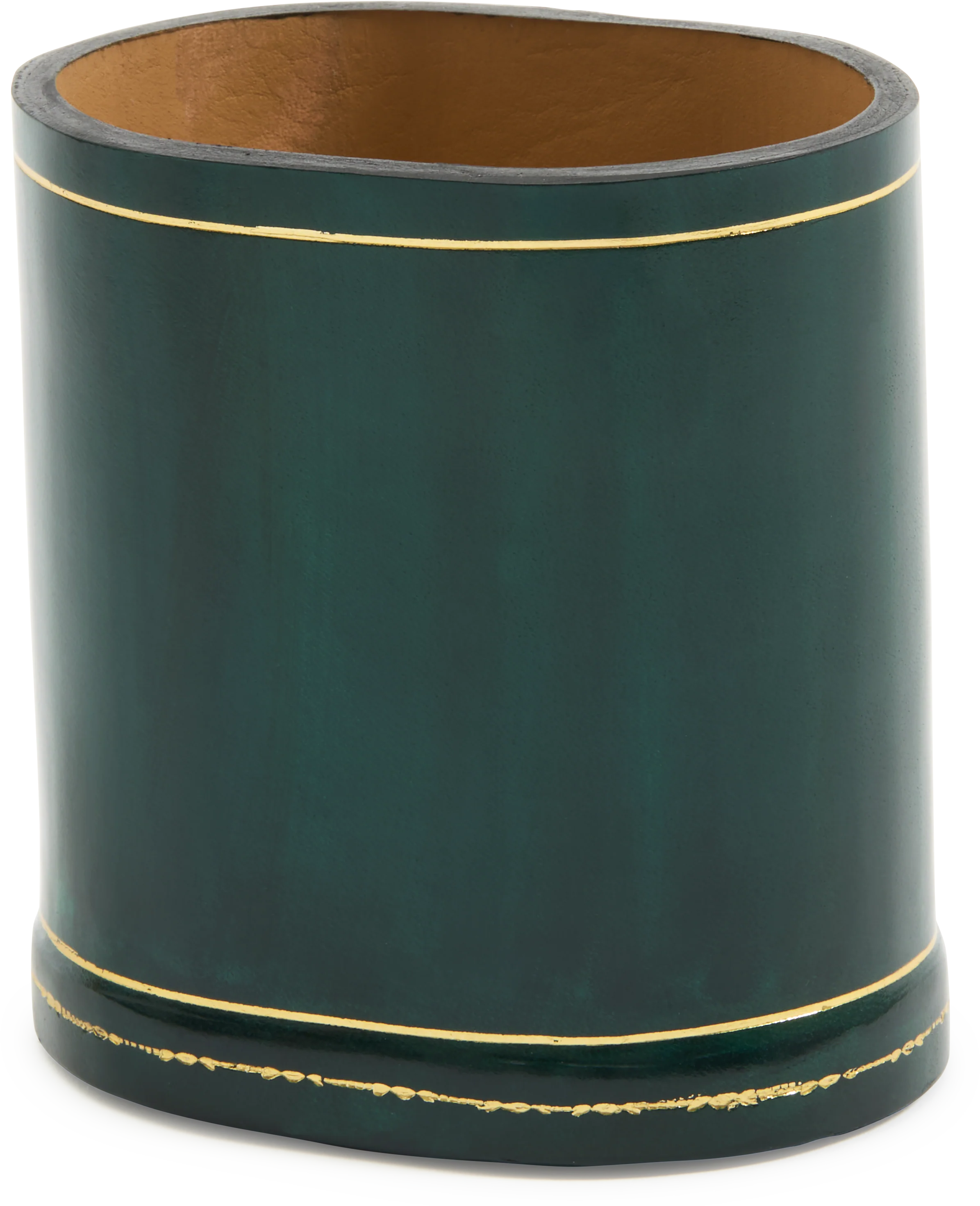 Oval Moulded Leather Pen Pot - Image 9