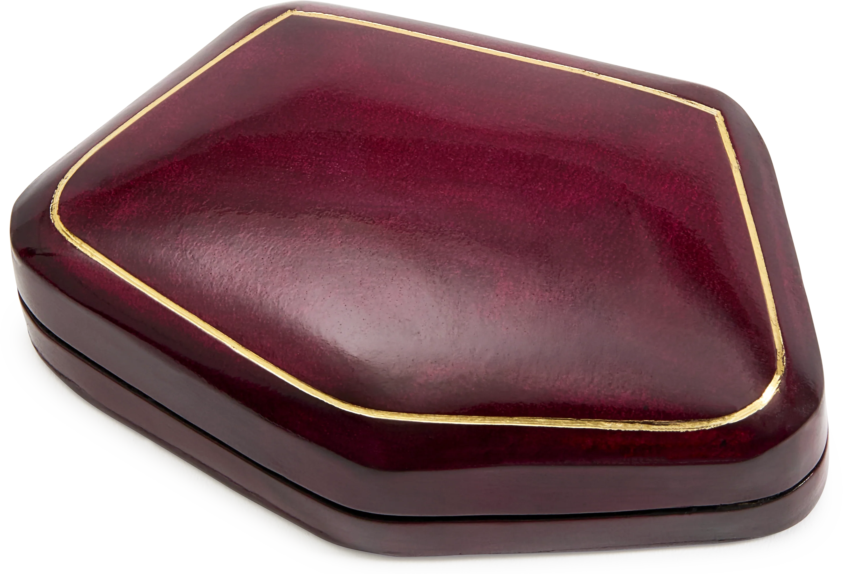 Pentagonal Moulded Leather Box - Image 3