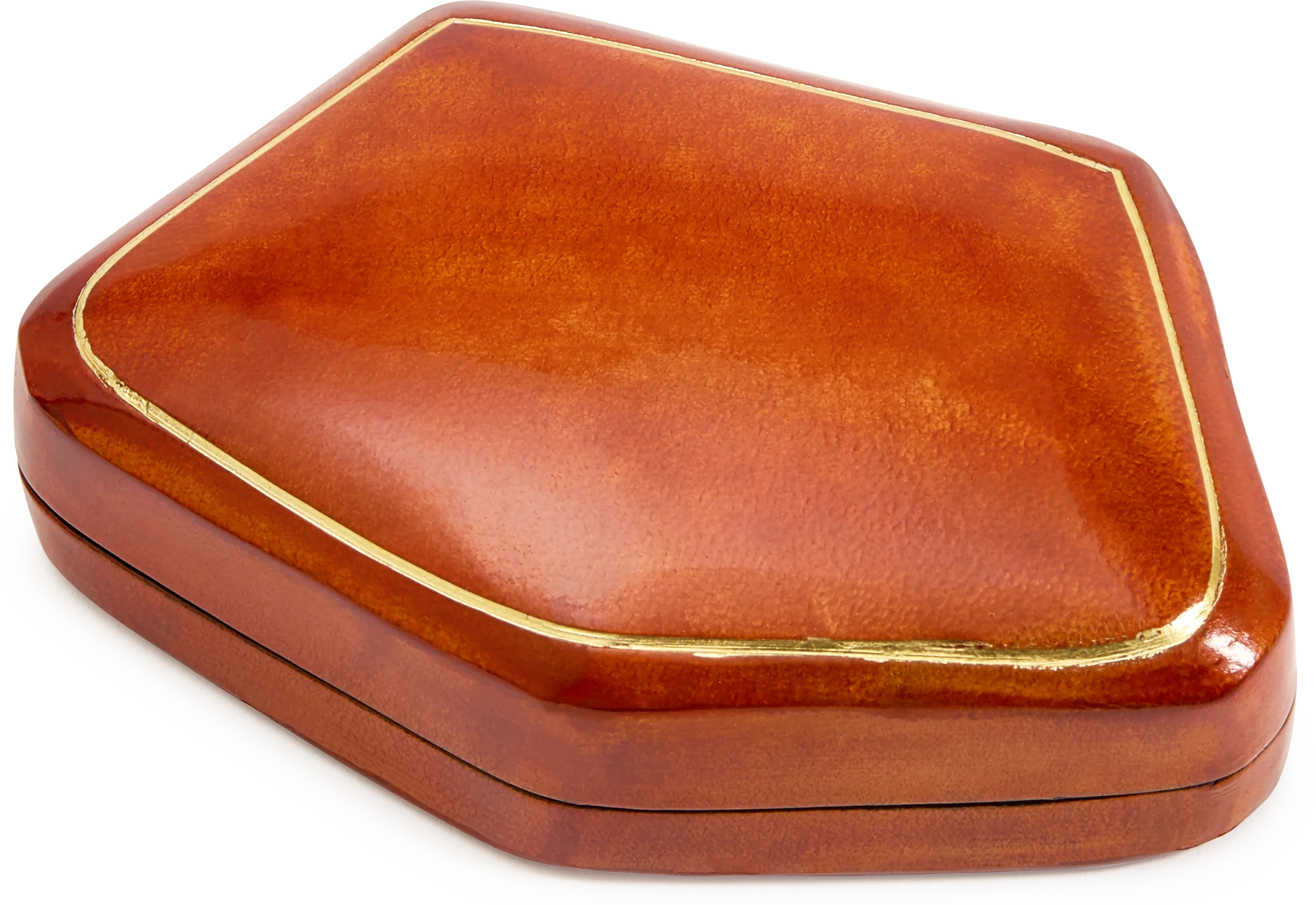 Pentagonal Moulded Leather Box - Image 5