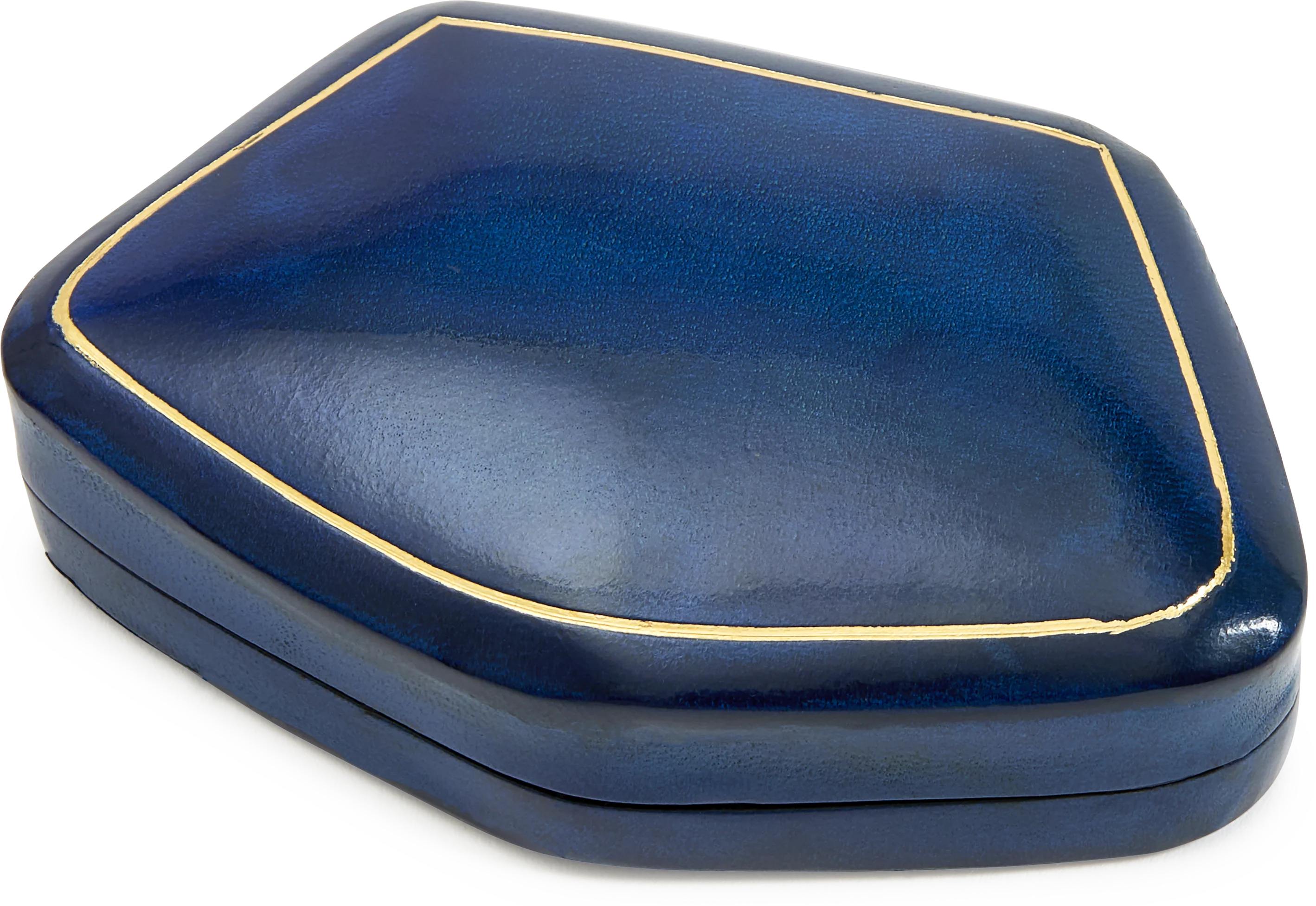 Pentagonal Moulded Leather Box - Image 6
