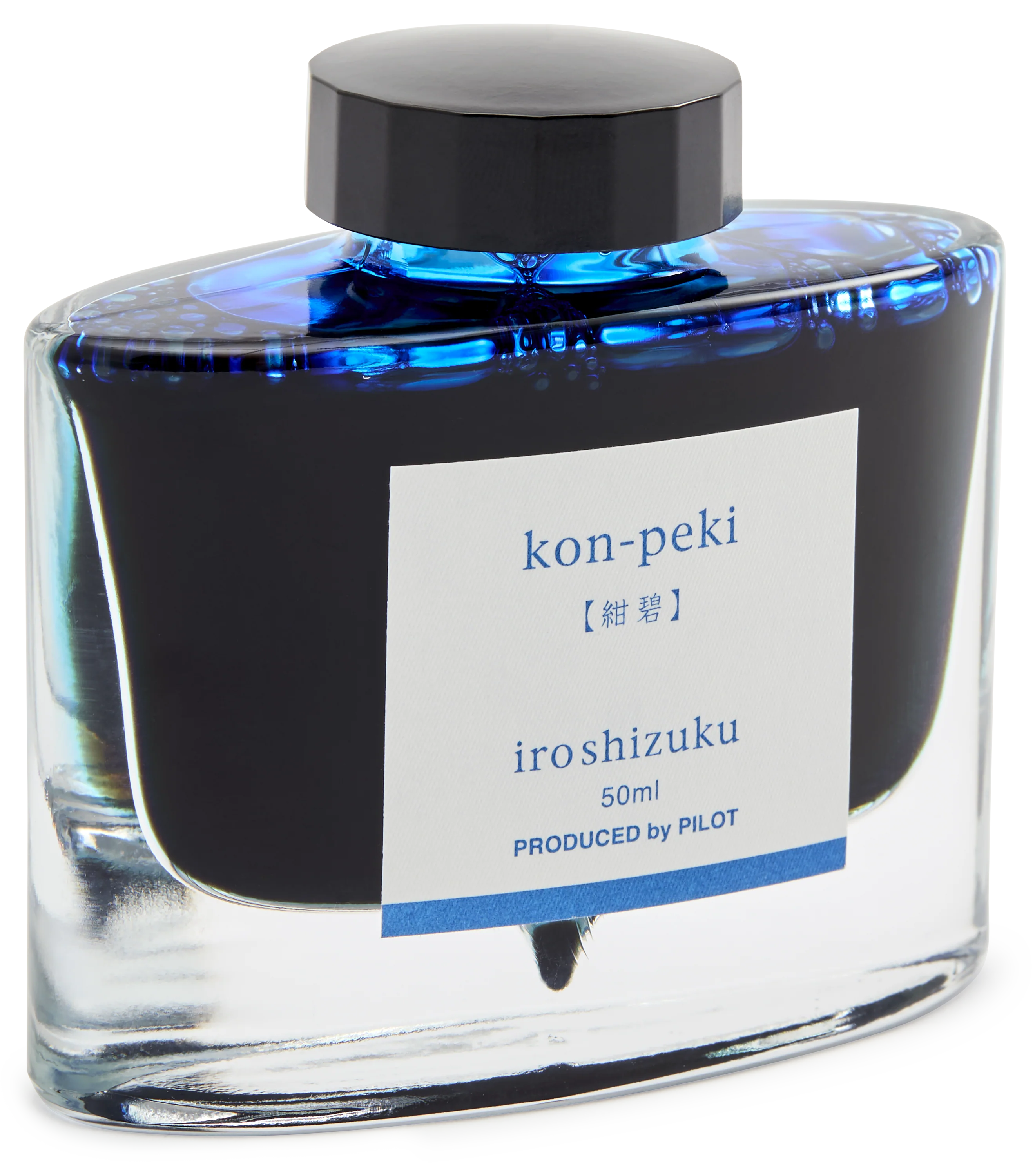 Pilot Iro Shizuku Kon Peki Fountain Pen Ink Bottle, 50ml