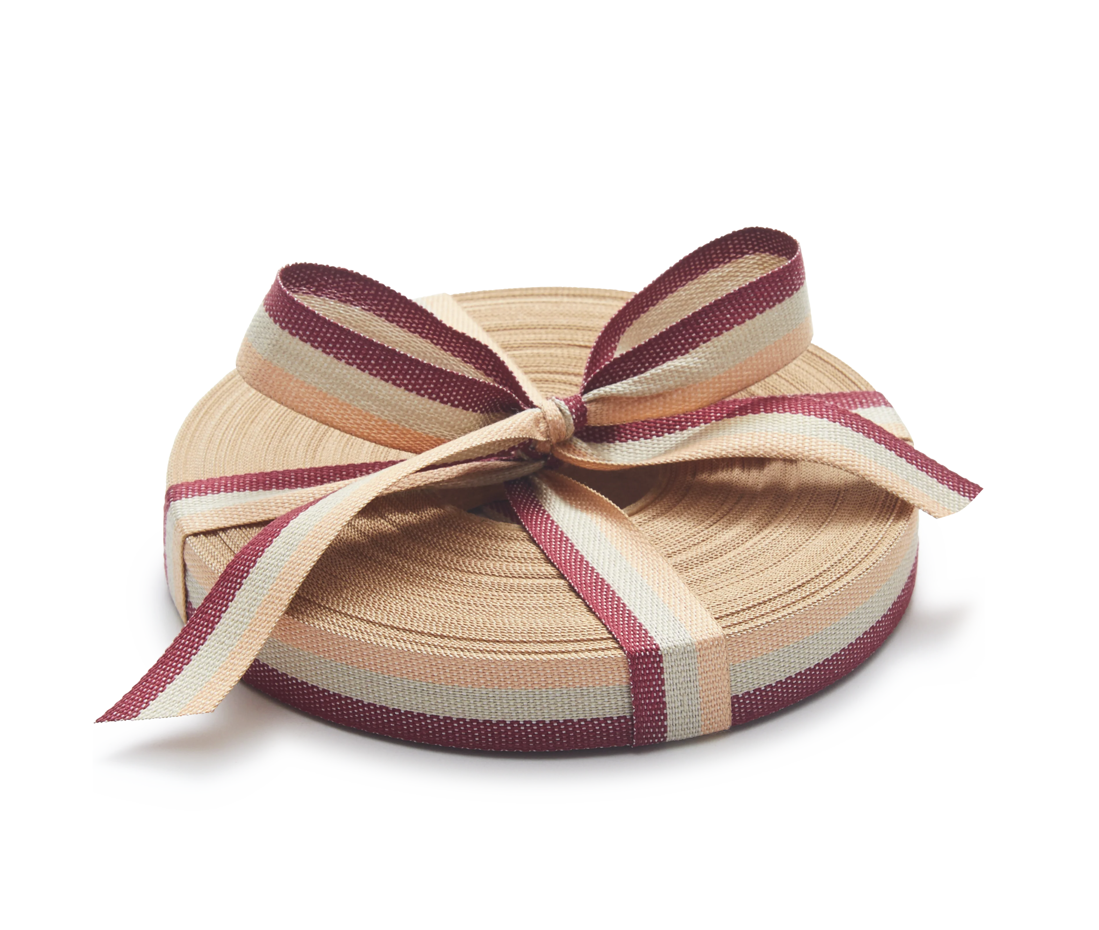 Premium Quality Cotton Ribbon, Burgundy, 25m roll